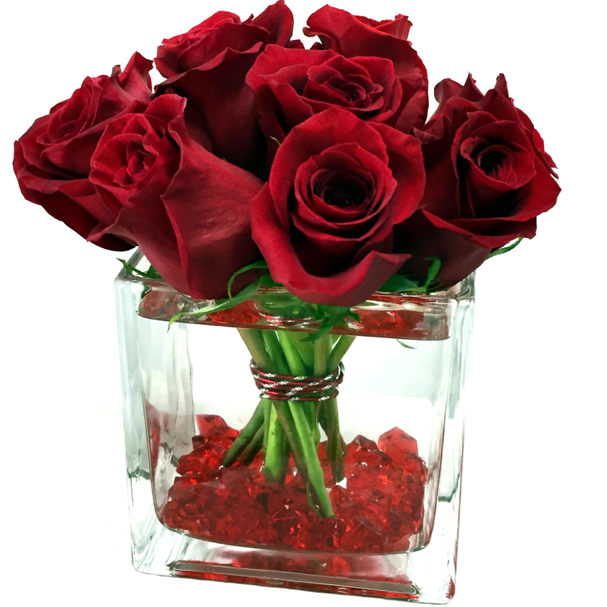Red Rose Pav&eacute;

An enchanting display of premium Ecuadorian red roses, artfully clustered