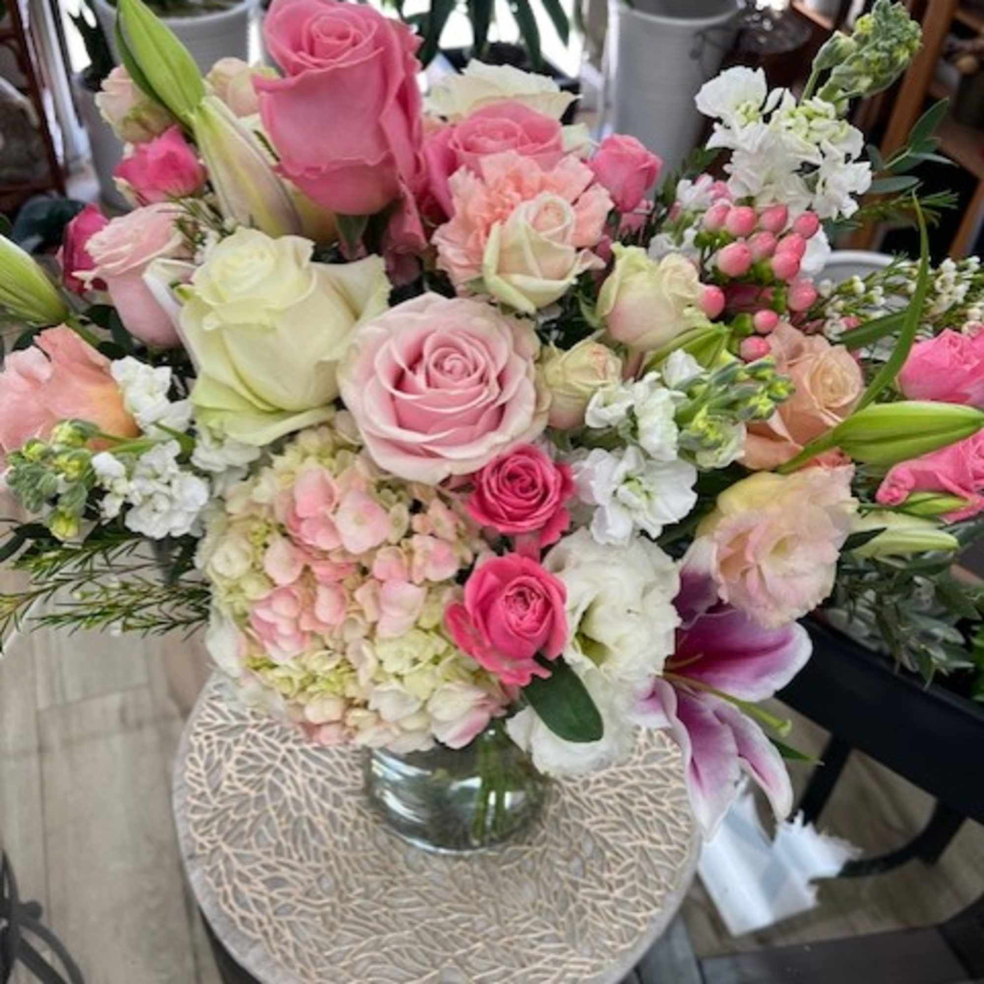 Assorted Flowers in Glass