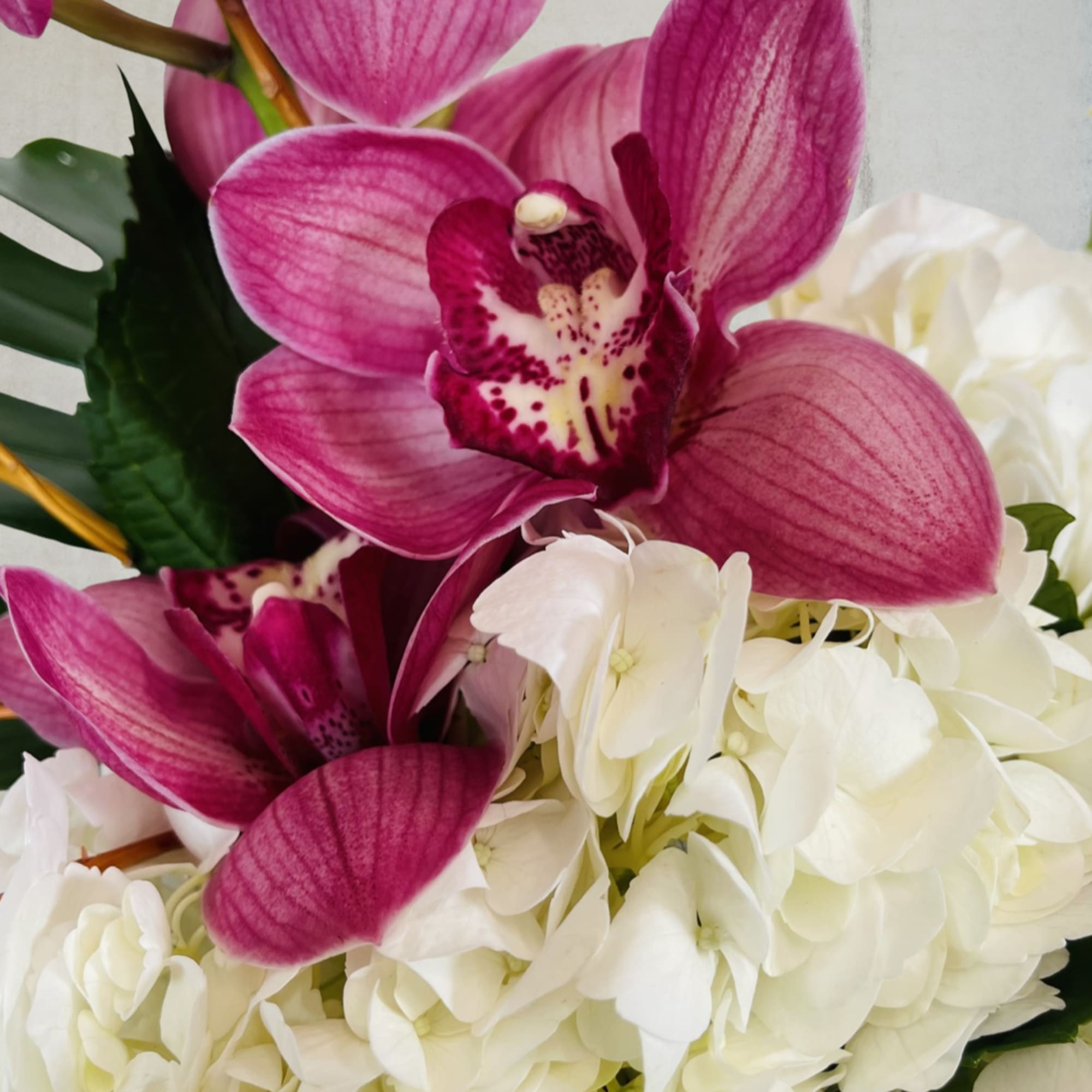 Experience the epitome of floral elegance with our stunning V-shaped arrangement. Featuring