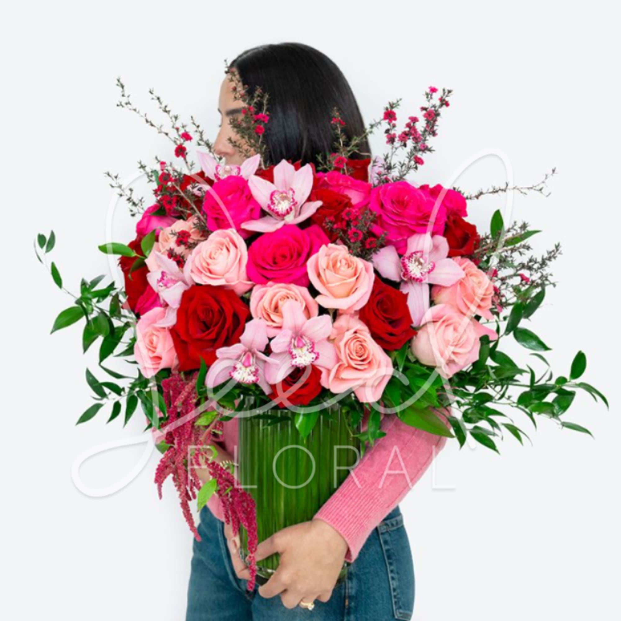 Rose Romance is a stunning Valentine&rsquo;s Day flower arrangement featuring premium red