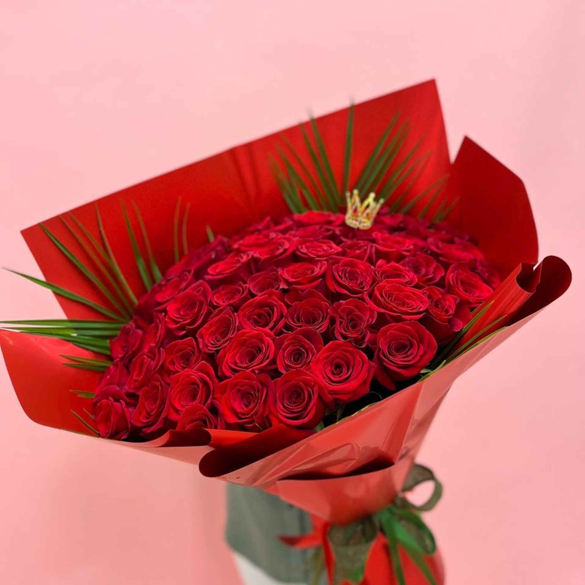 フラワーリストレッド フラワーリストレッド 55 red rosesby My Deluxe Flowers