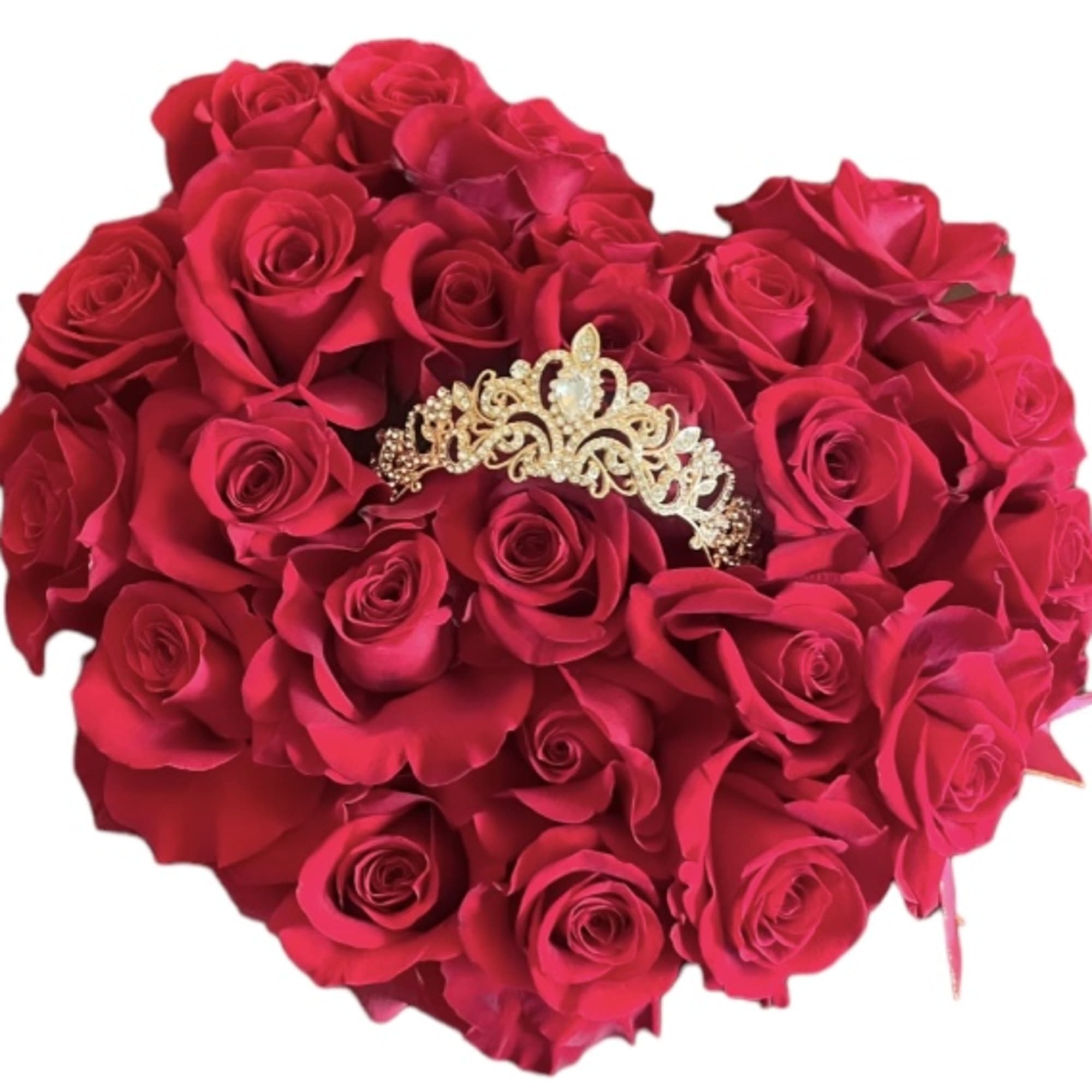 Heart-shaped box with the freshest roses, adorn it, indicate in special instructions
