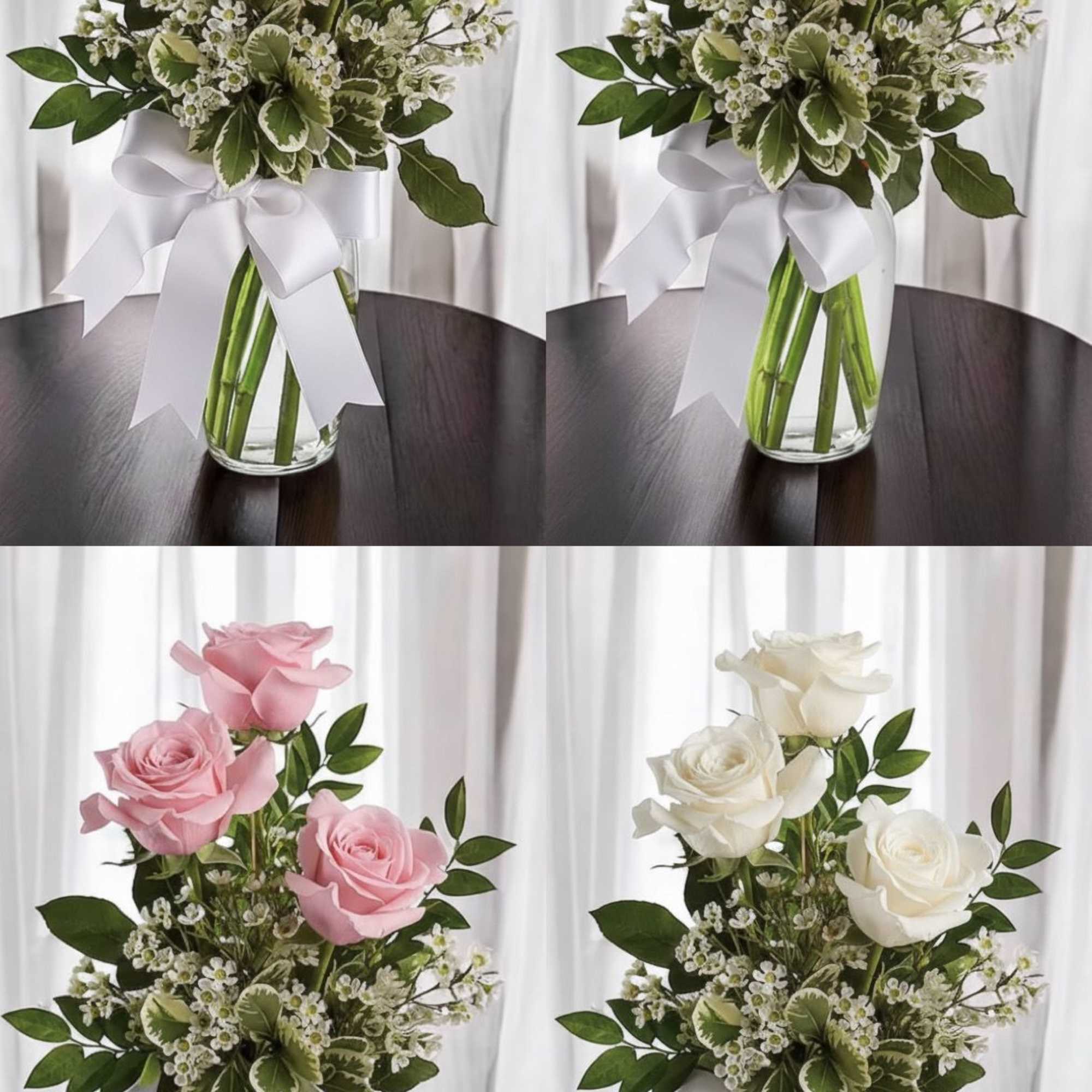 Choose your color rose for a 3 rose bud vase! Options are