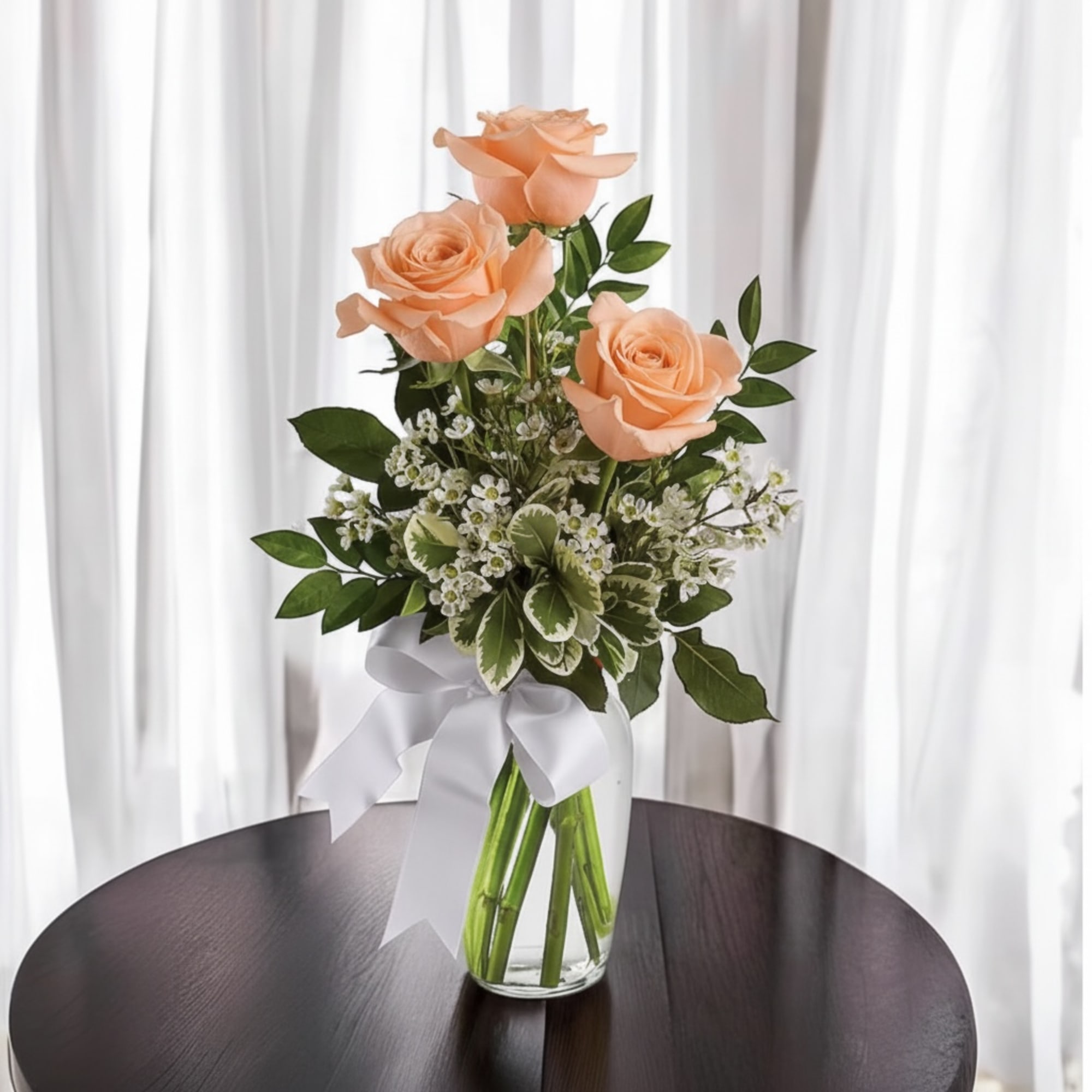 Choose your color rose for a 3 rose bud vase! Options are