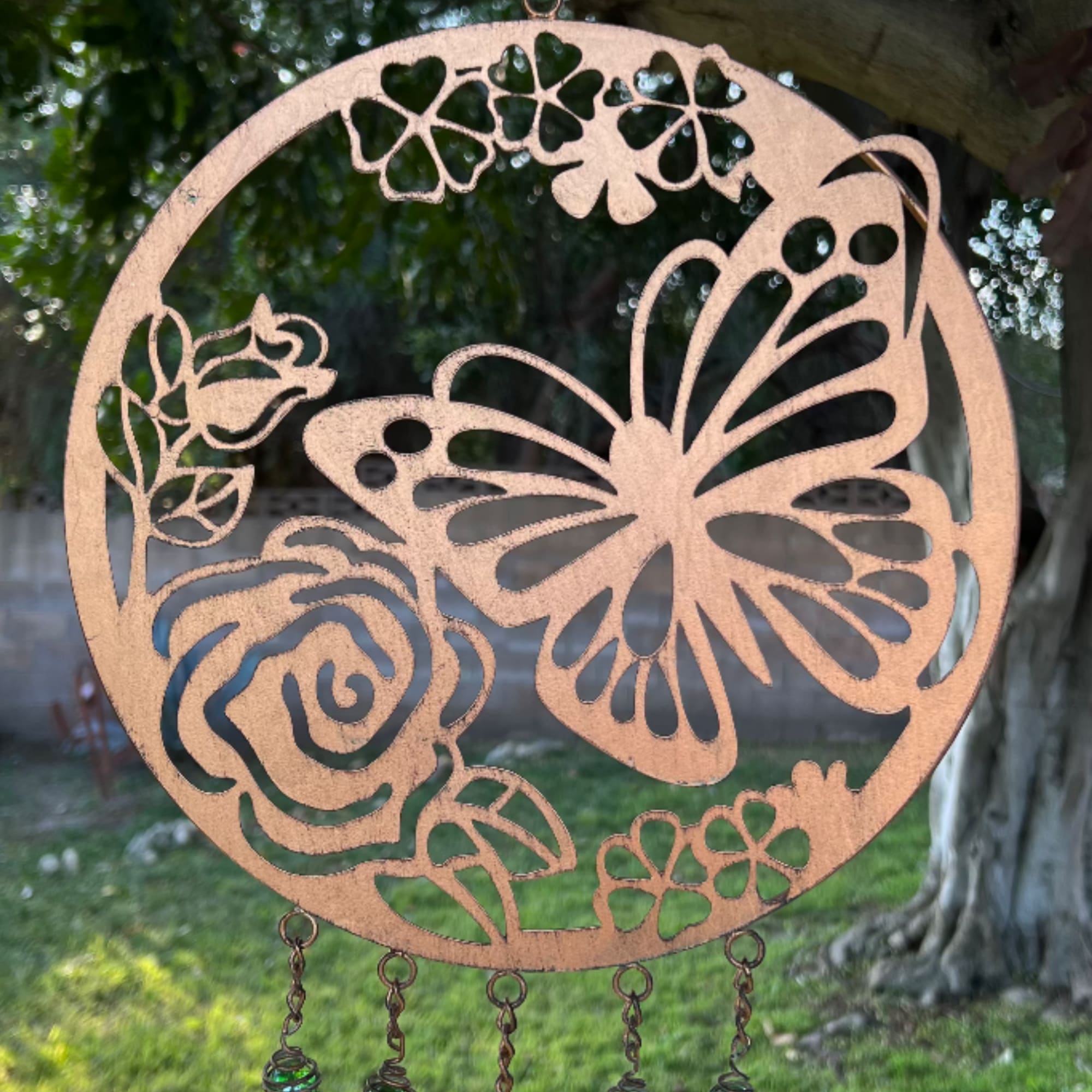 Add on a beautiful bronze wind chime to your purchase. This wind