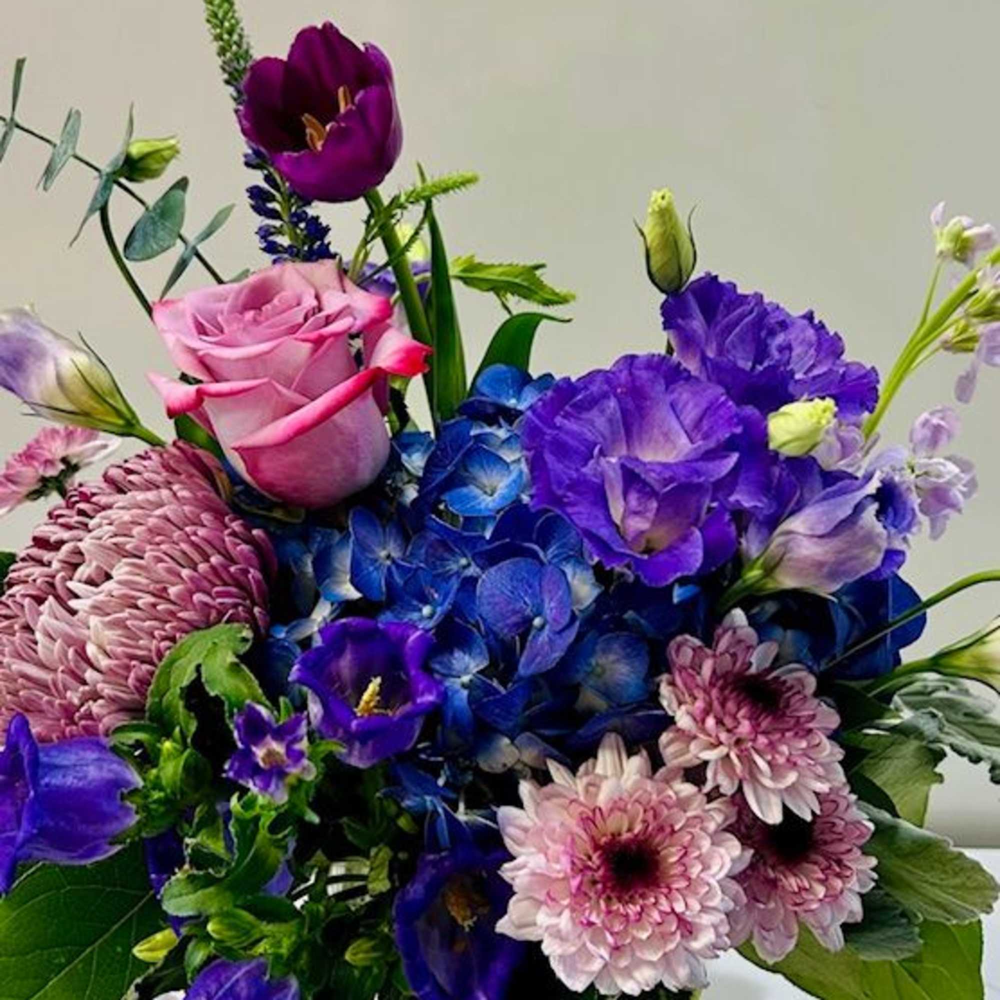 A dreamy, tone-on-tone arrangement in rich shades of purple&mdash;from soft to deep