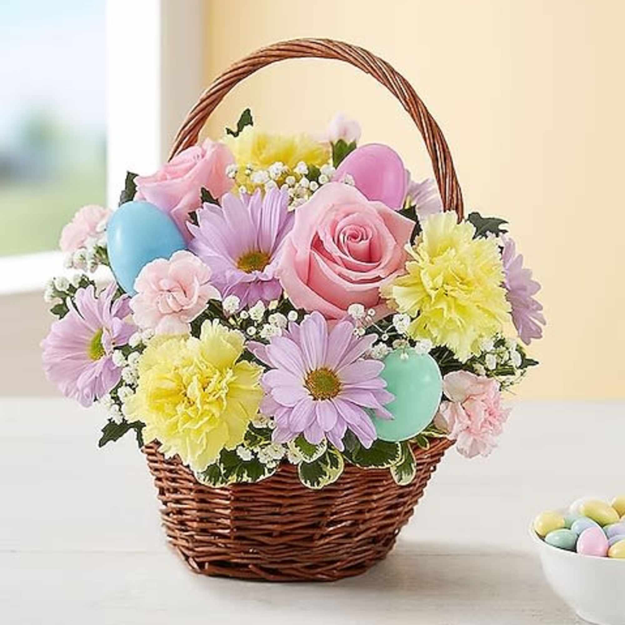 Send our delightful Easter Basket bouquet, and they&rsquo;ll carry your thoughtfulness with