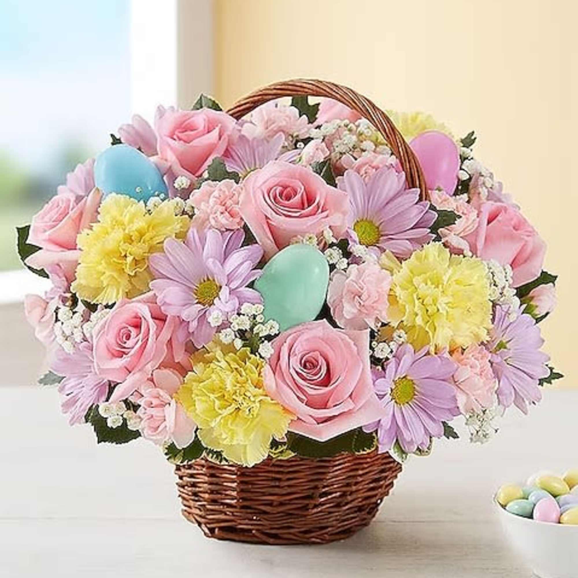 Send our delightful Easter Basket bouquet, and they&rsquo;ll carry your thoughtfulness with