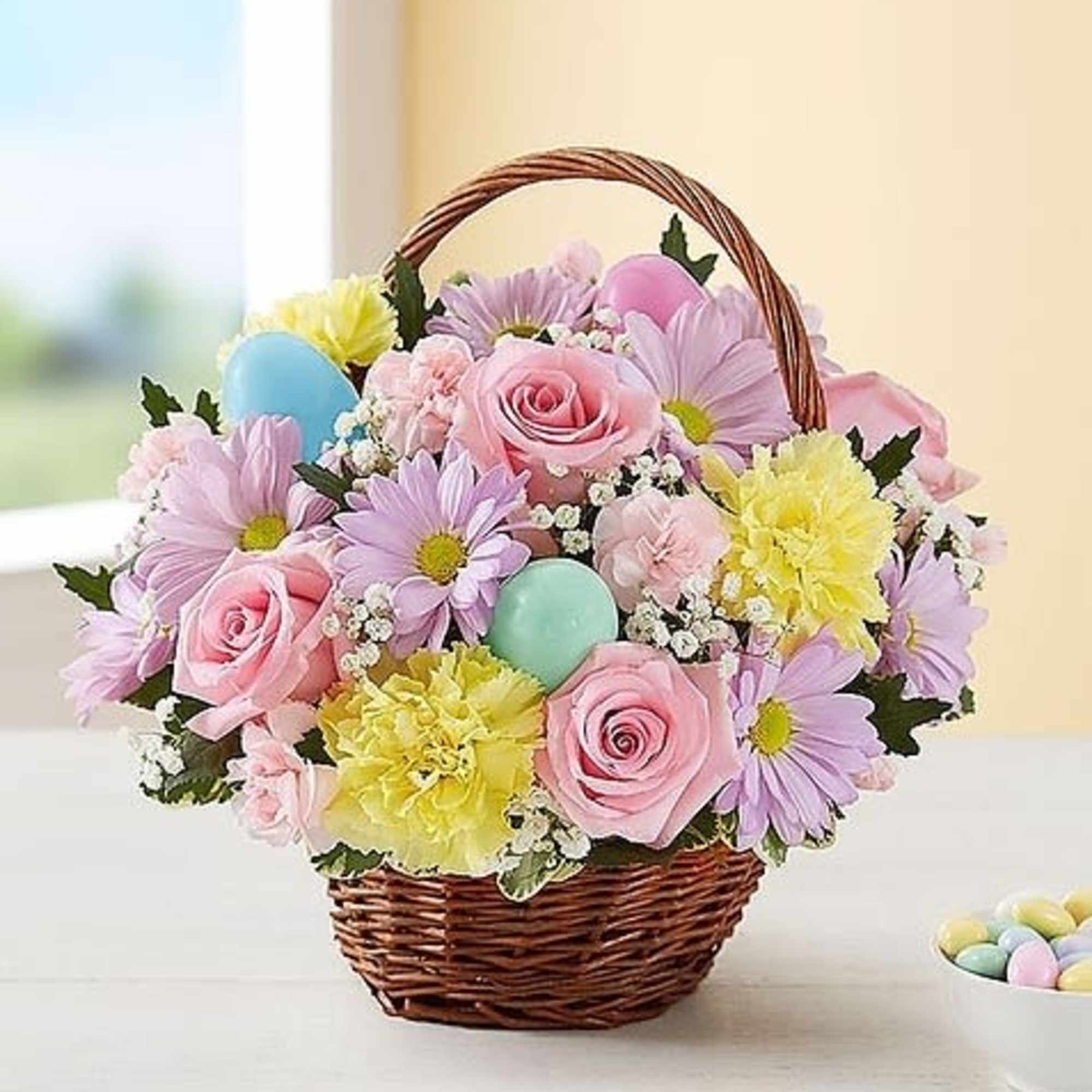 Send our delightful Easter Basket bouquet, and they&rsquo;ll carry your thoughtfulness with