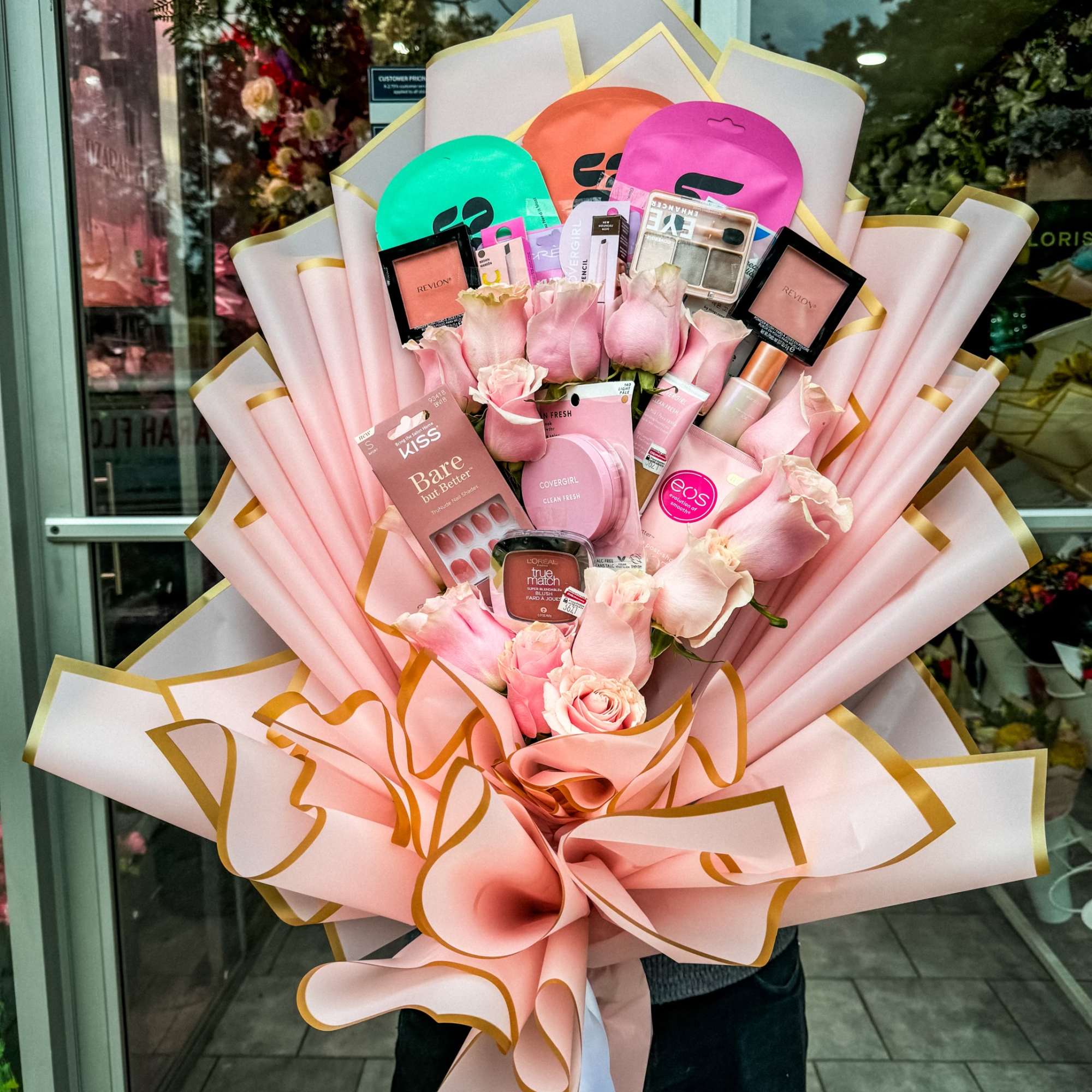 Imagine a bouquet of delicate rose flowers, each petal a gradient of