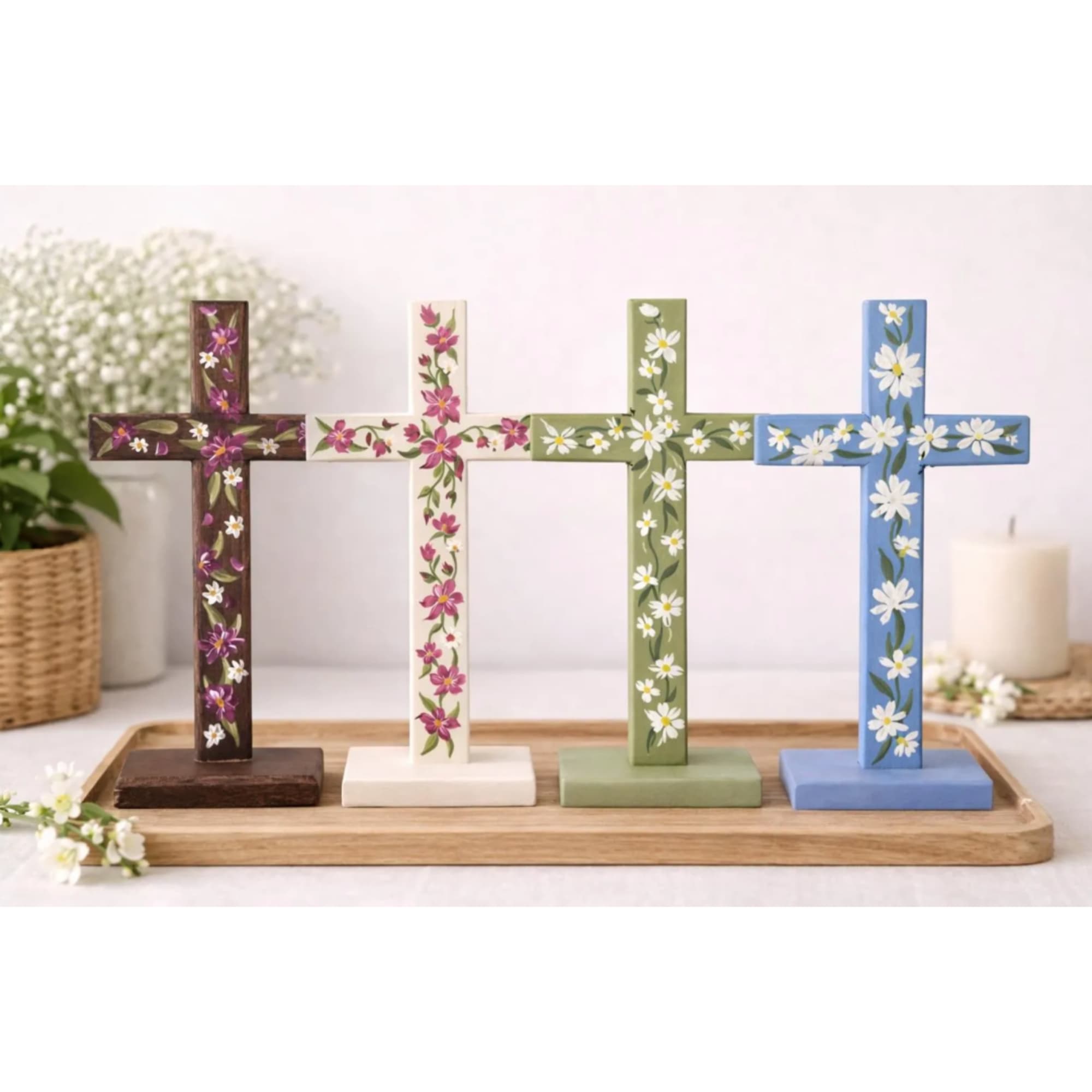 A graceful expression of faith, love, and remembrance, our Peaceful Promise Cross