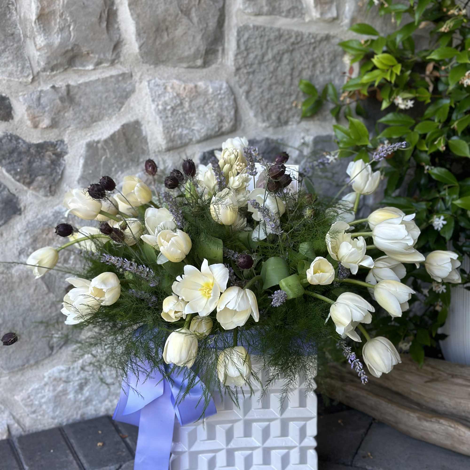 An exquisite ,one - of -a -kind floral arrangement designed for those