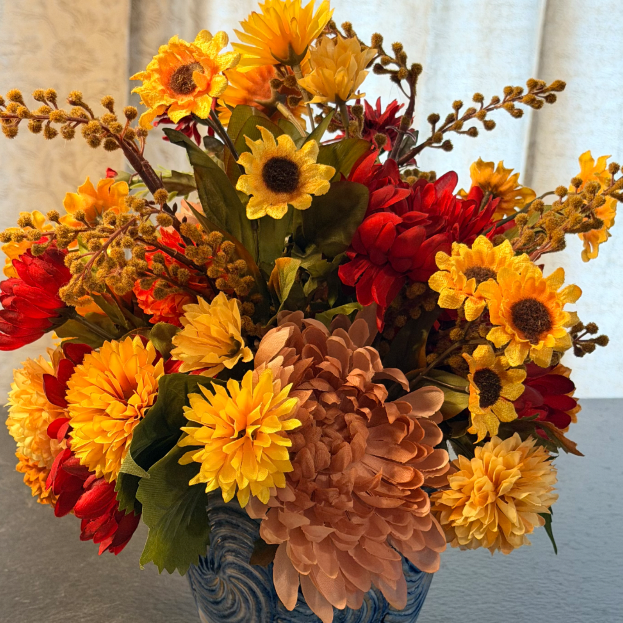 The Design
Brighten any corner of your home with The Cerulean Sun, a