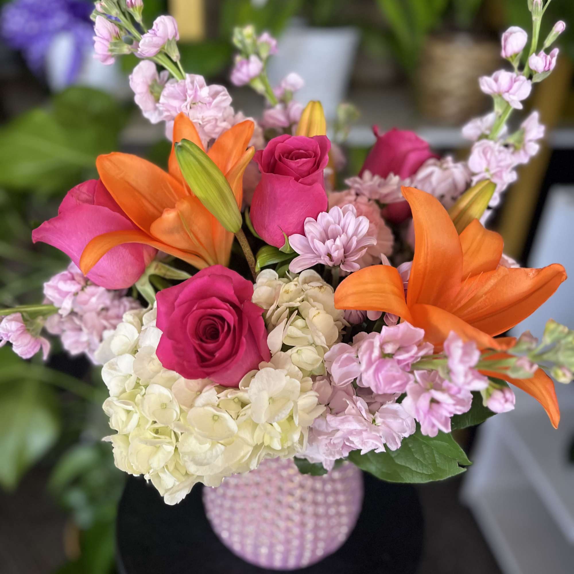 Fresh flowers in vase 