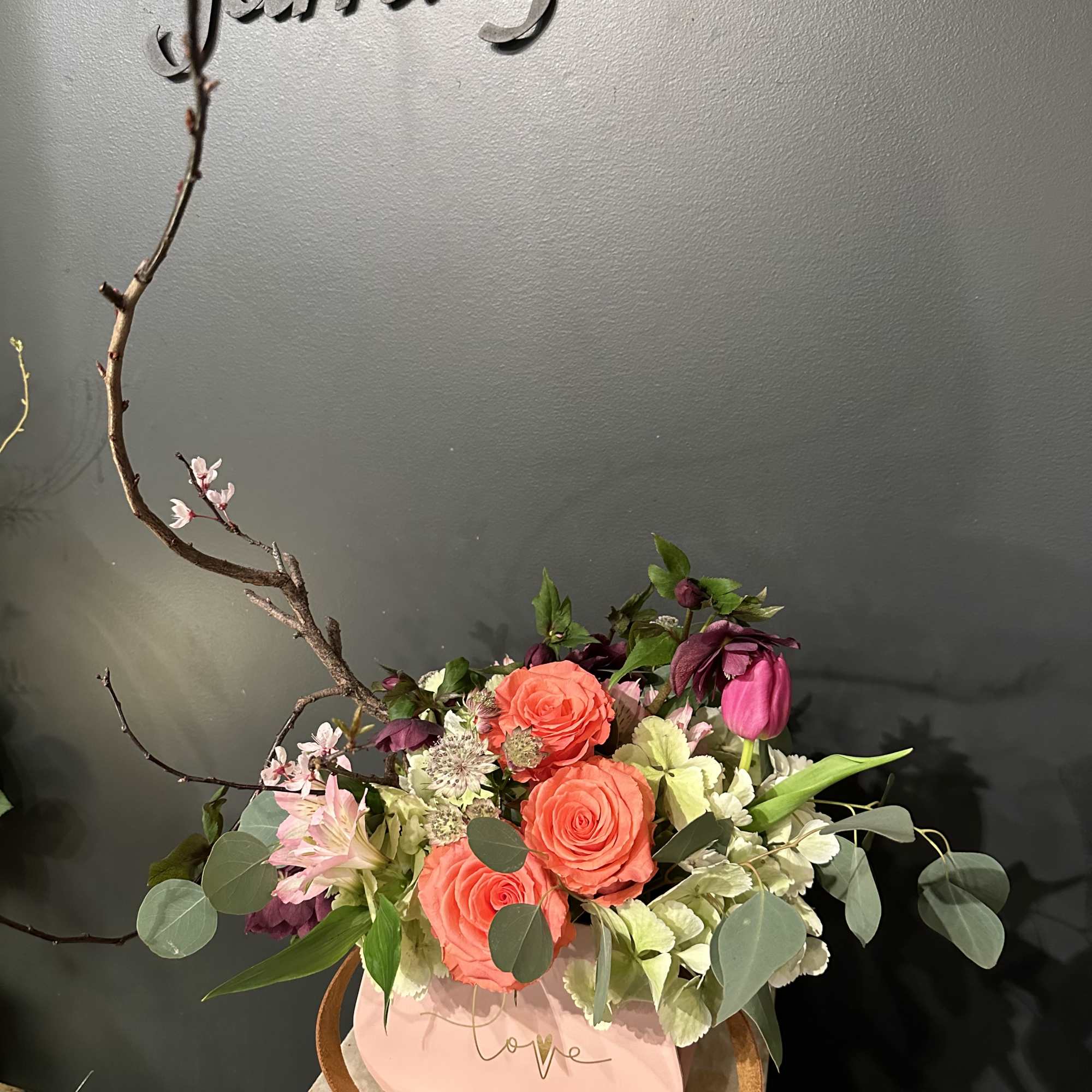 Arrangement with a bear plush and chocolates is Deluxe.
Something different and cute