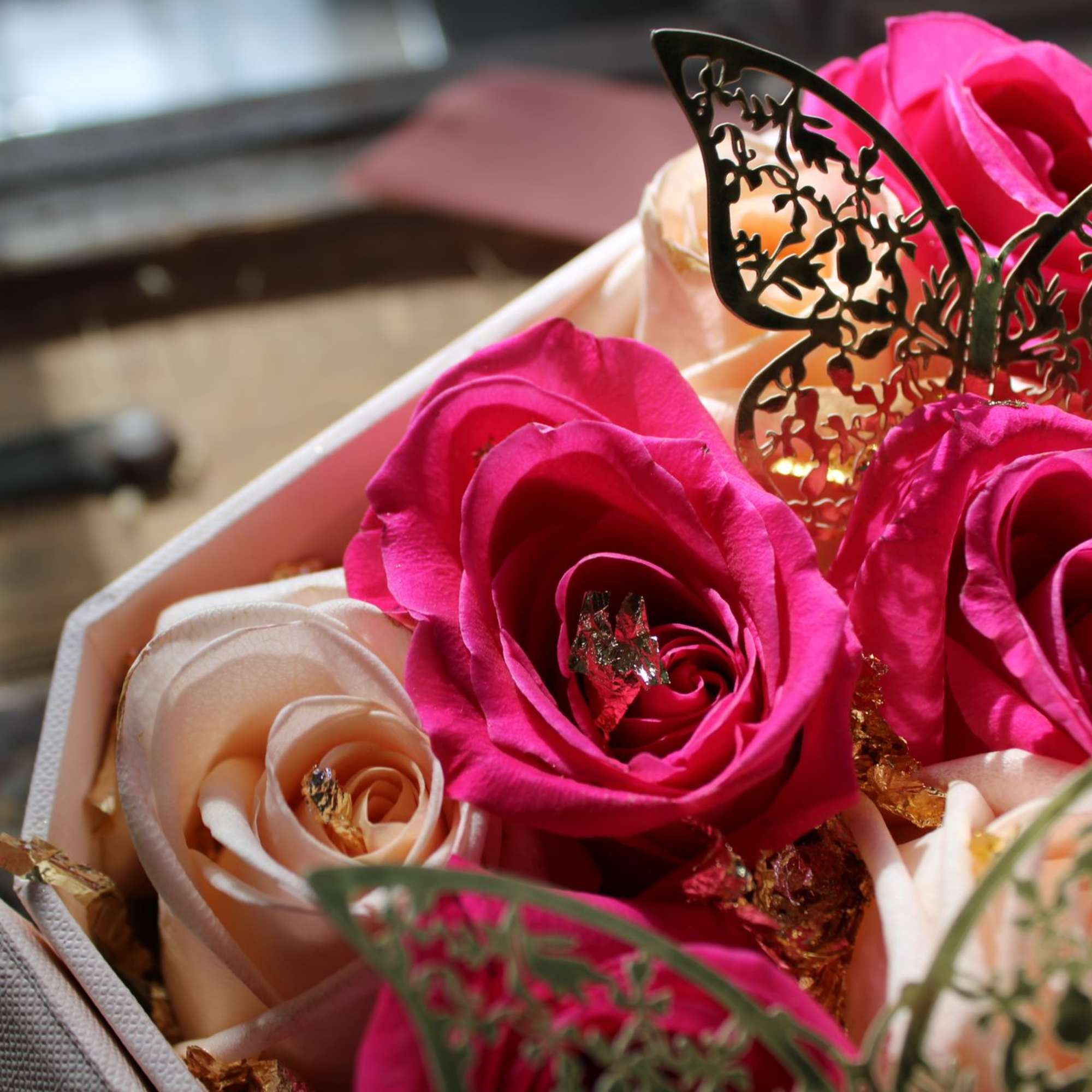 Beautiful Mother&rsquo;s Day arrangement 9 roses in a box 