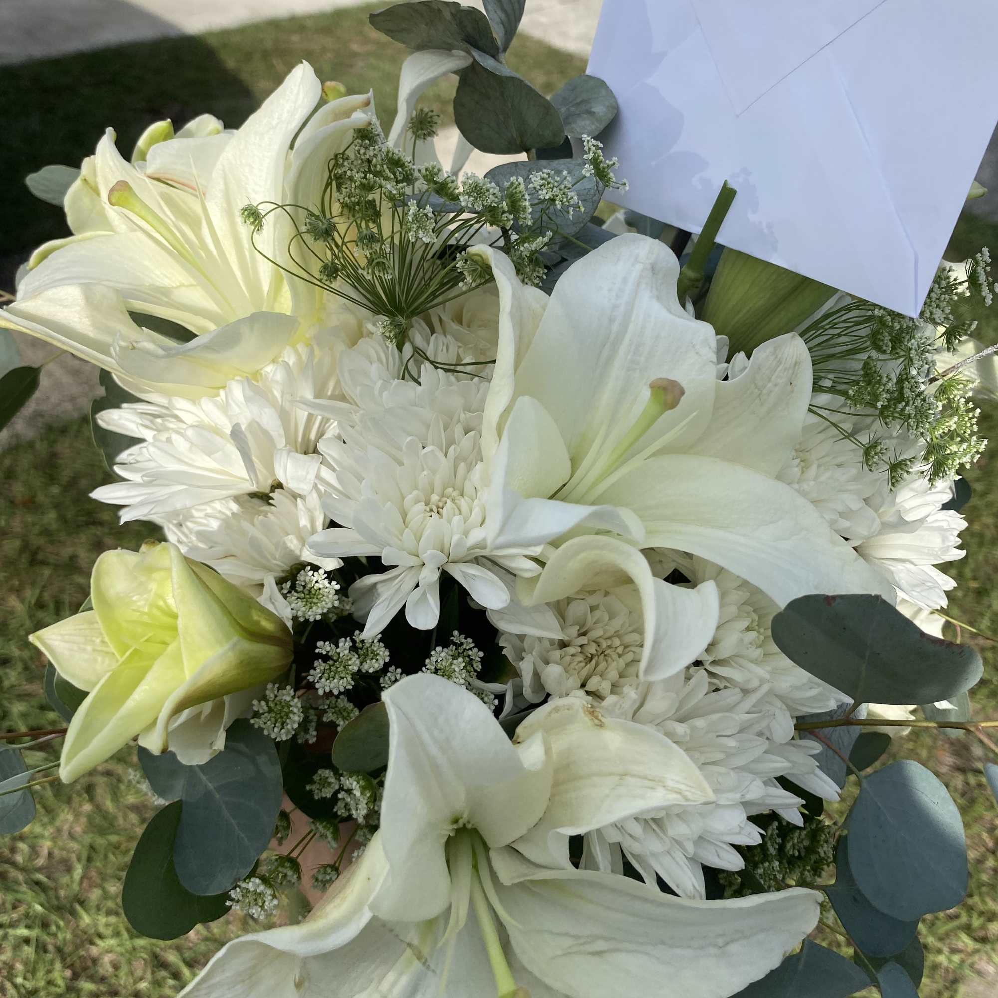 Beautiful arrangement in a clear vase 