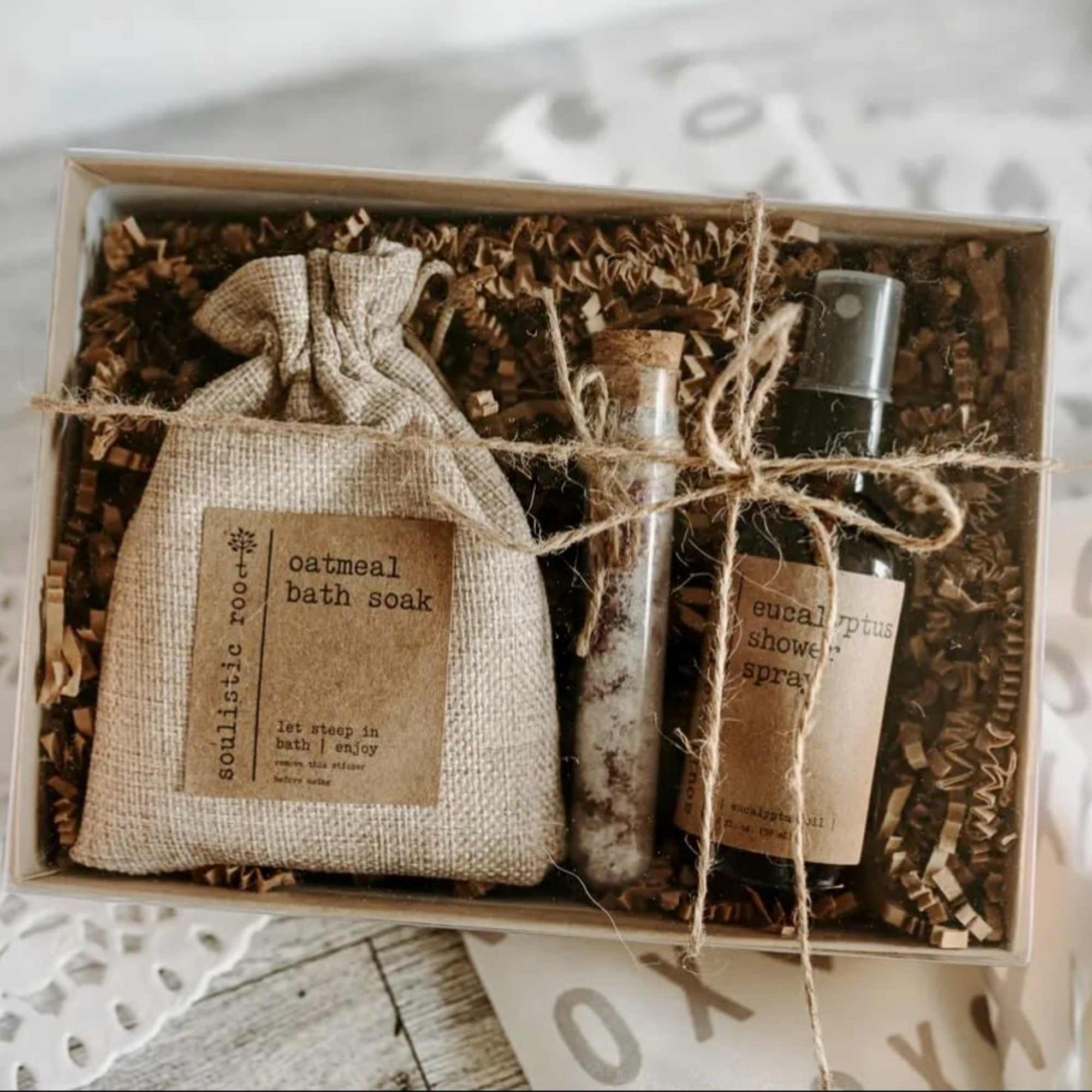 Our Rose and Eucalyptus Self-Care Box is a thoughtfully curated spa-in-a-box designed