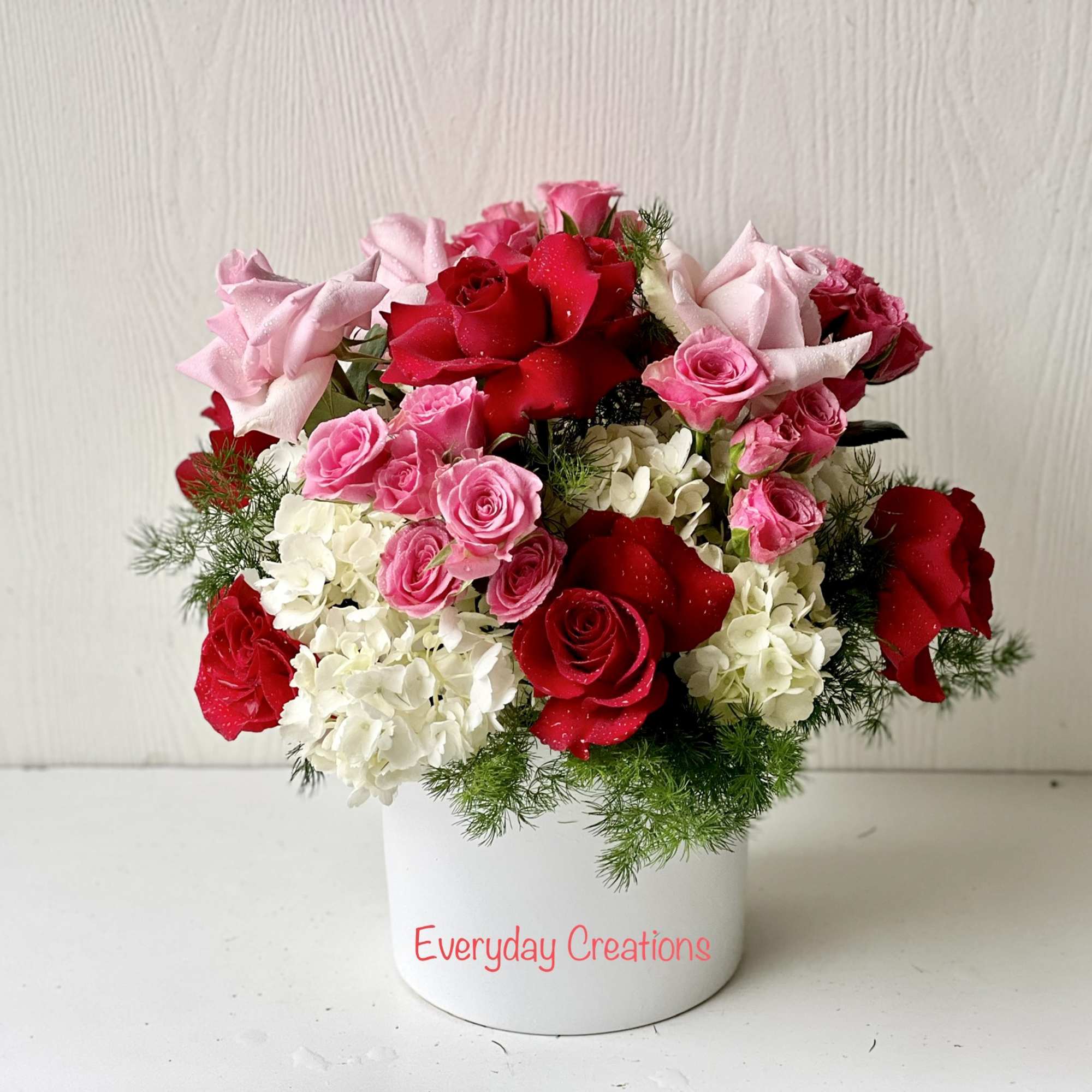 This Bouquet is an eye-catching, love-inspired flower arrangement that is round in