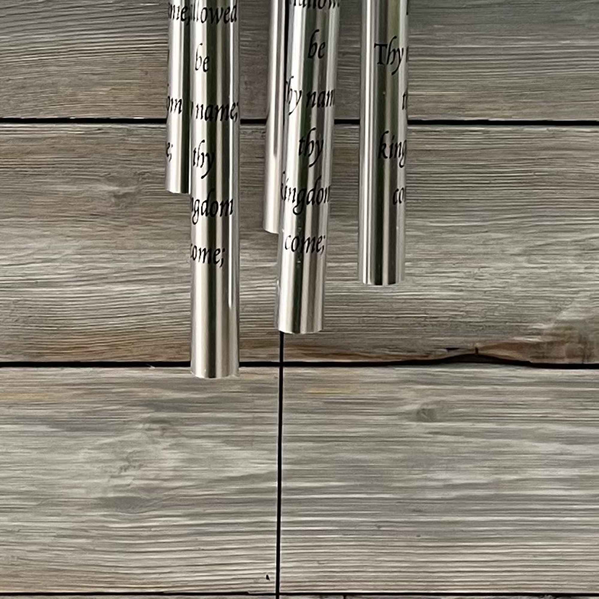 Metal Wind Chime with The Lord's Prayer, 46" length