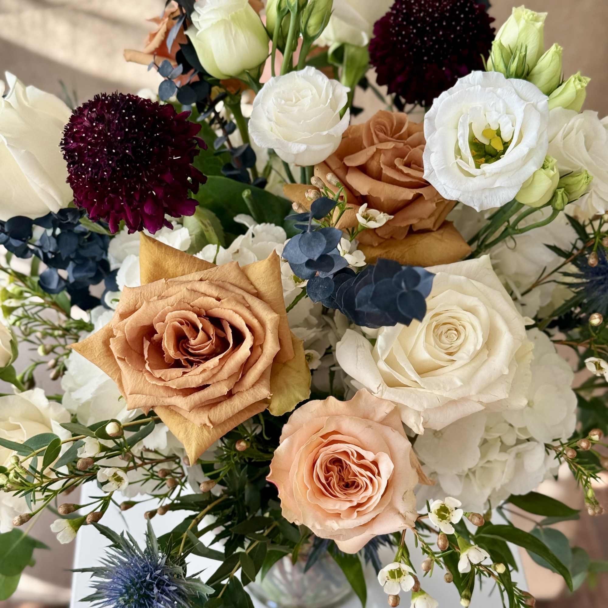 Inspired by books, in a clear glass vase.