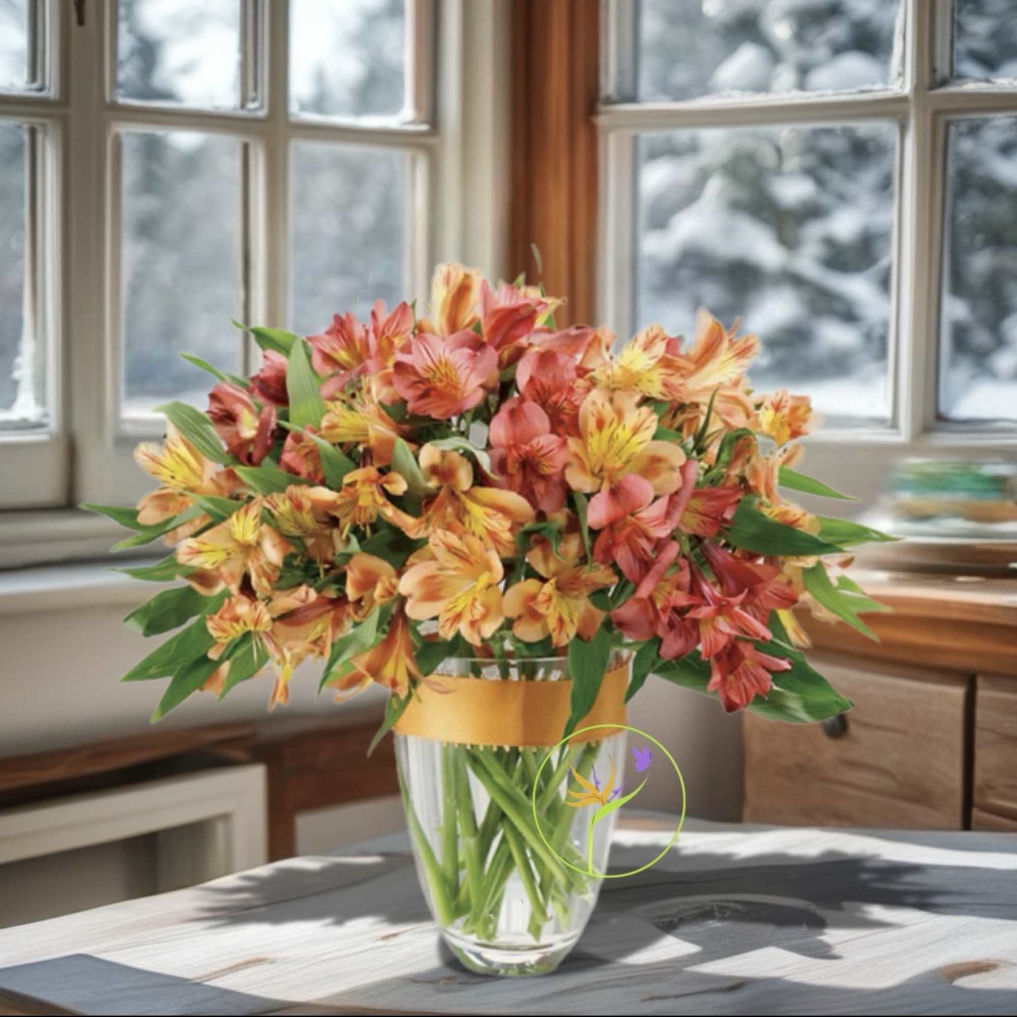 Alstroemeria often represents mutual support. This makes the arrangement the perfect choice