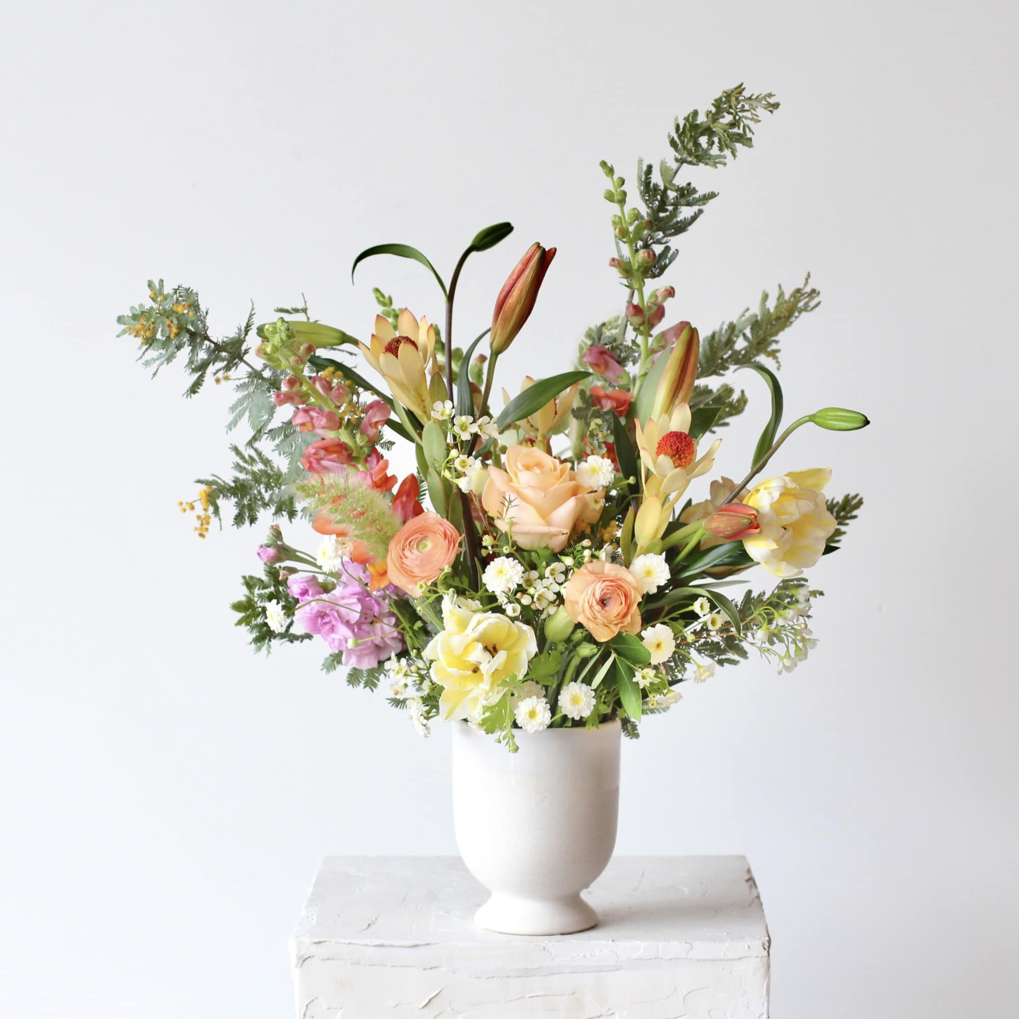 Experience the art of floristry with our Designer&rsquo;s Choice Floral Arrangement. Our