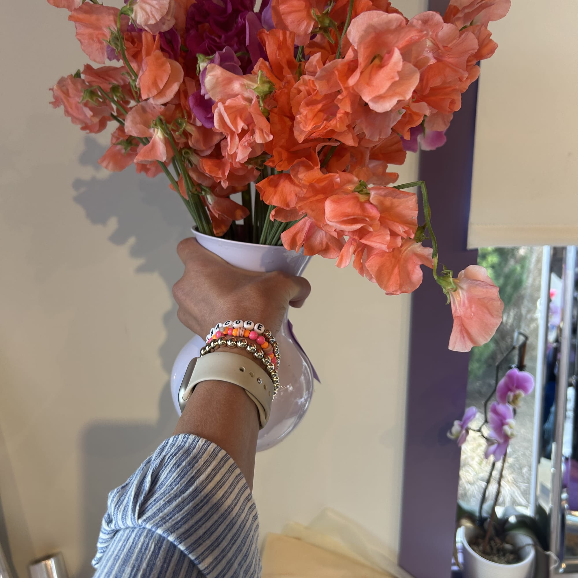 Sweet peas are SO sweet!!!  Ours are so ruffly &amp; and