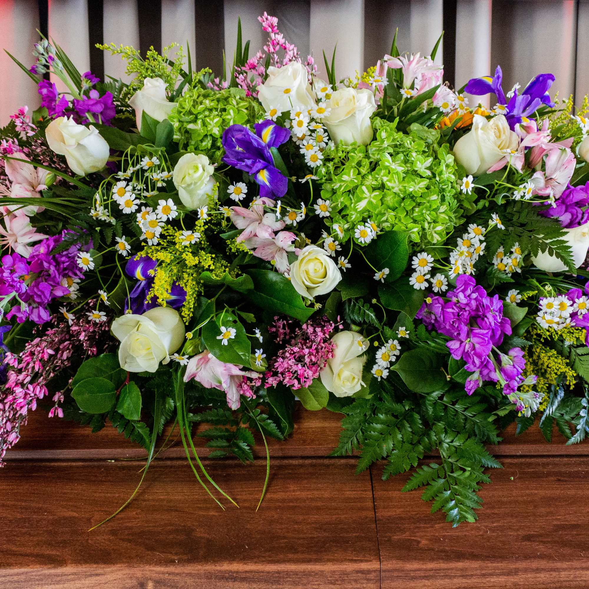 This is a stunning option for a funeral service or church. This