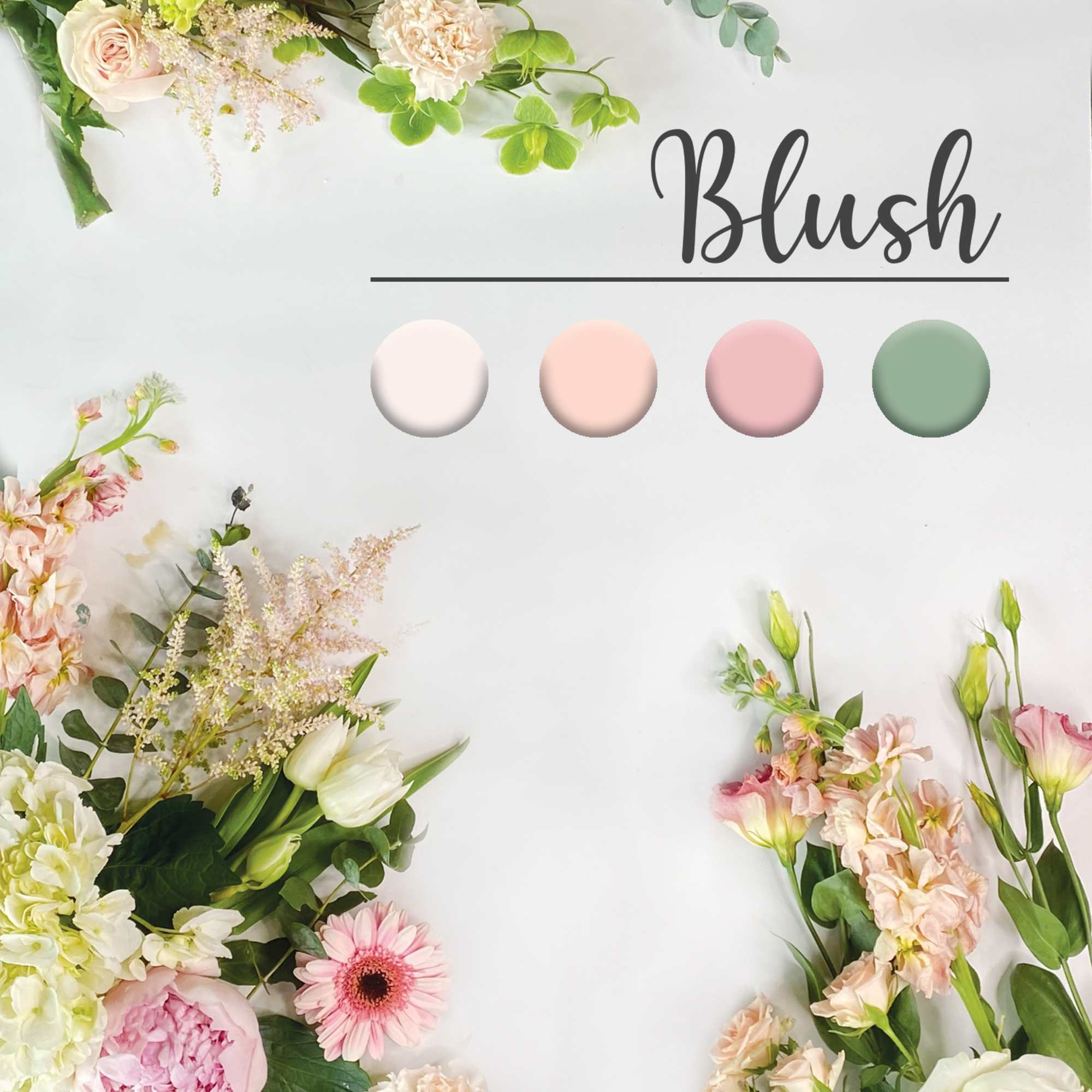 Premium flowers in blush color palette.