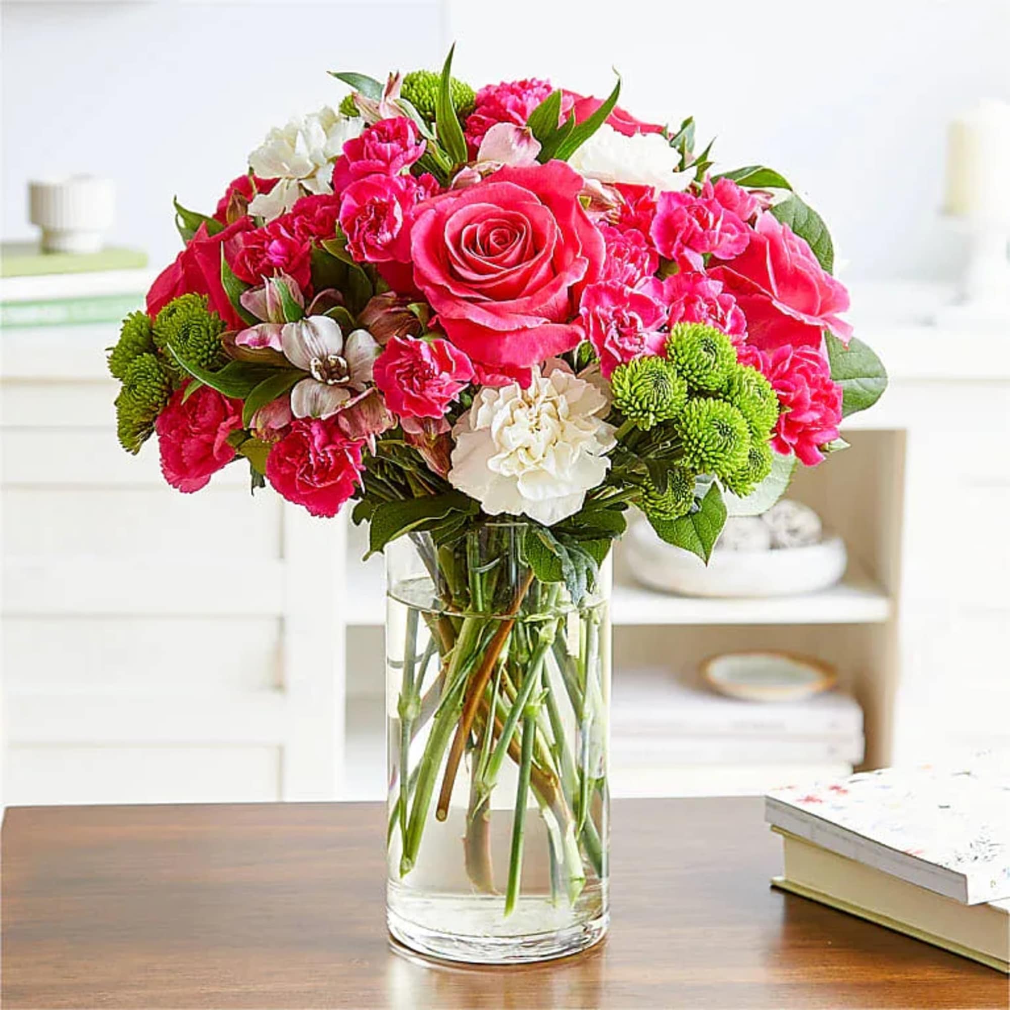 The true beauty of this bouquet is within the sweet colors of