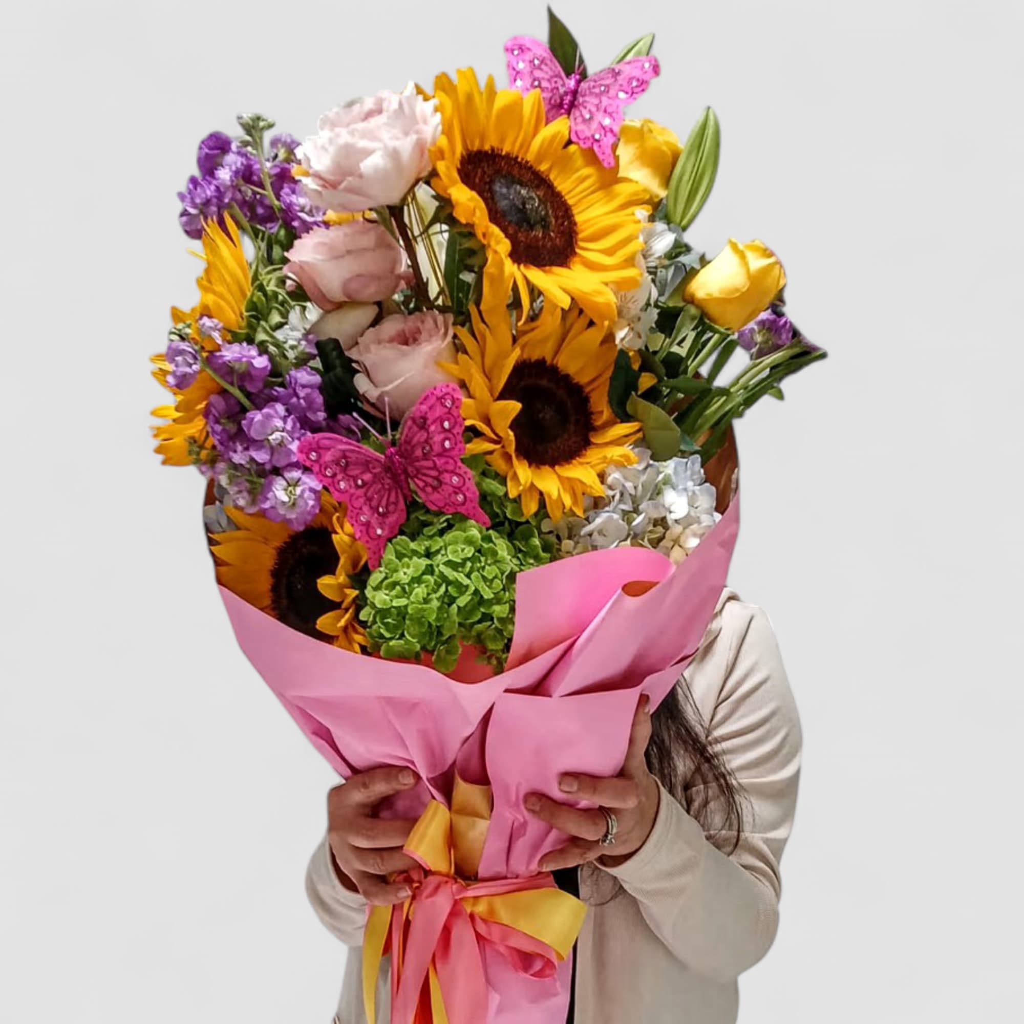 Send this stunning large colorful happy bouquet of gorgeous blossoms of the