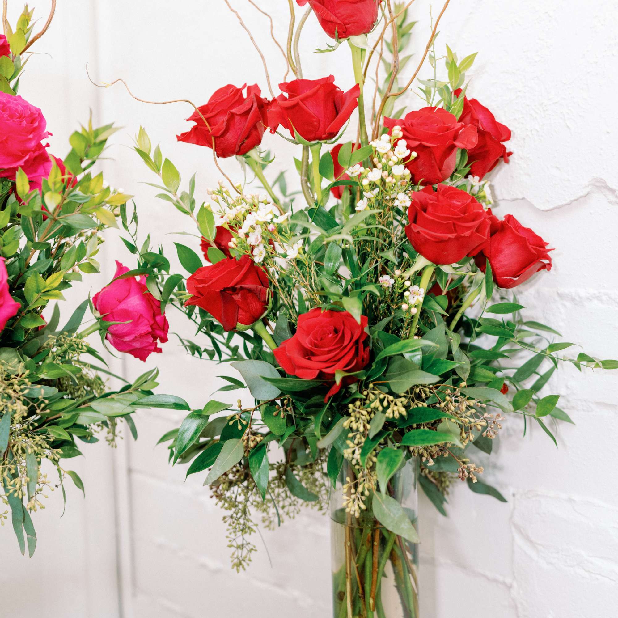 A Traditional Dozen Rose Arrangement! Please Note your color selection at checkout!