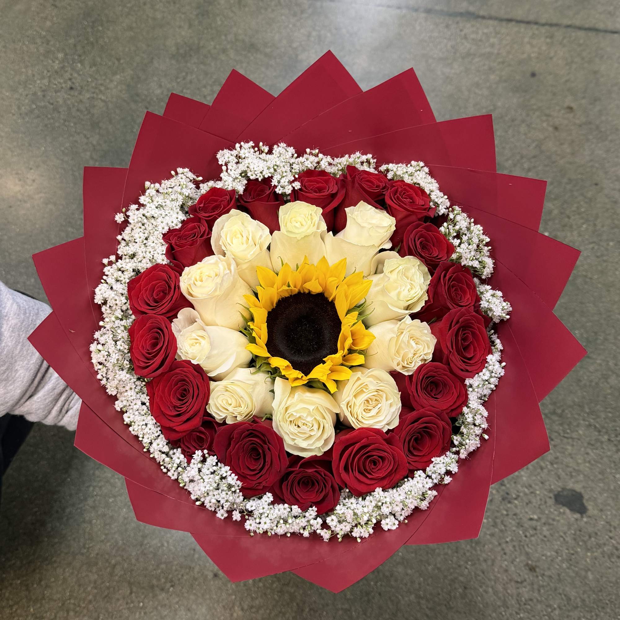 You can request a change in color roses and paper in the