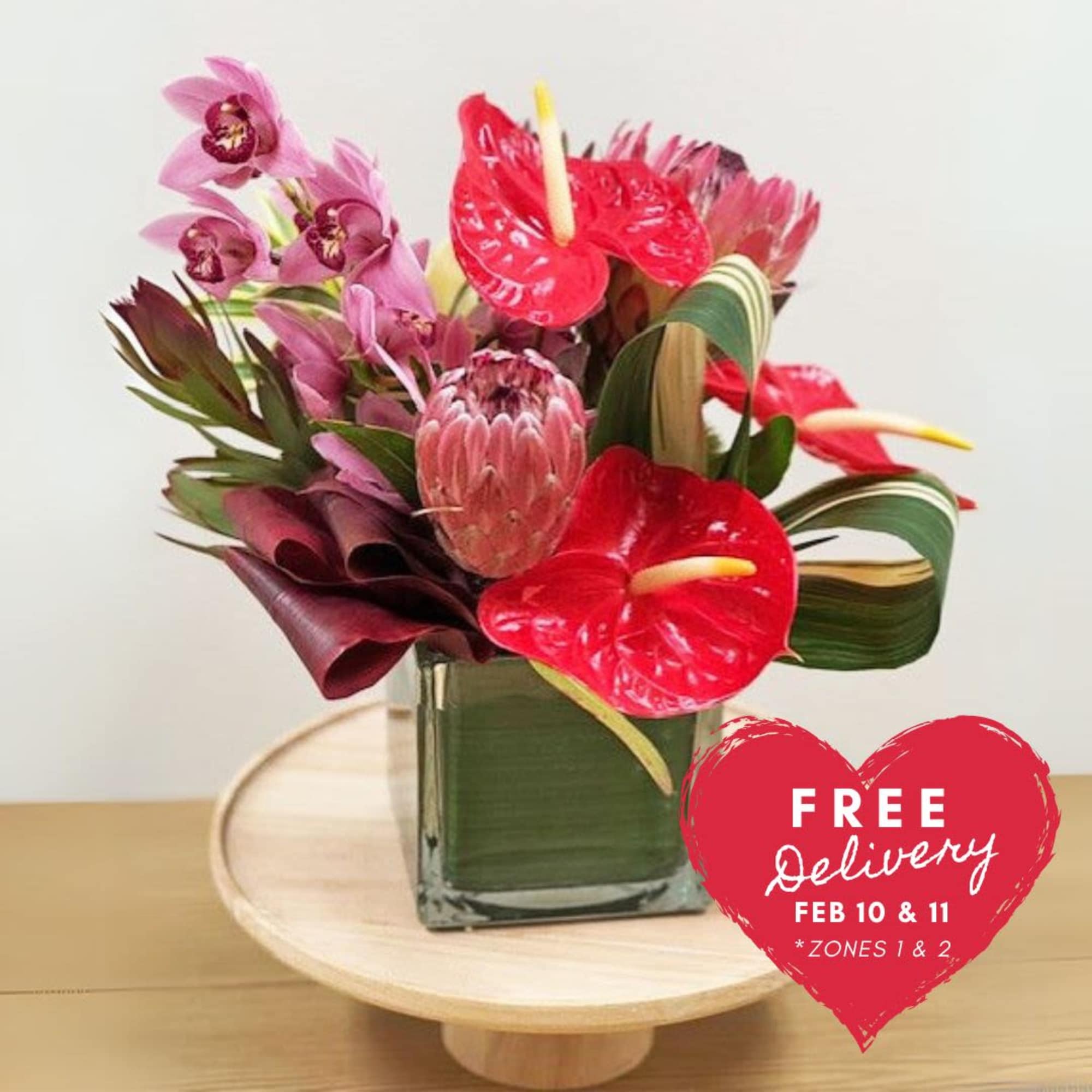 Celebrate love island-style with our Hawaiian Valentine Bouquet, a tasteful arrangement of