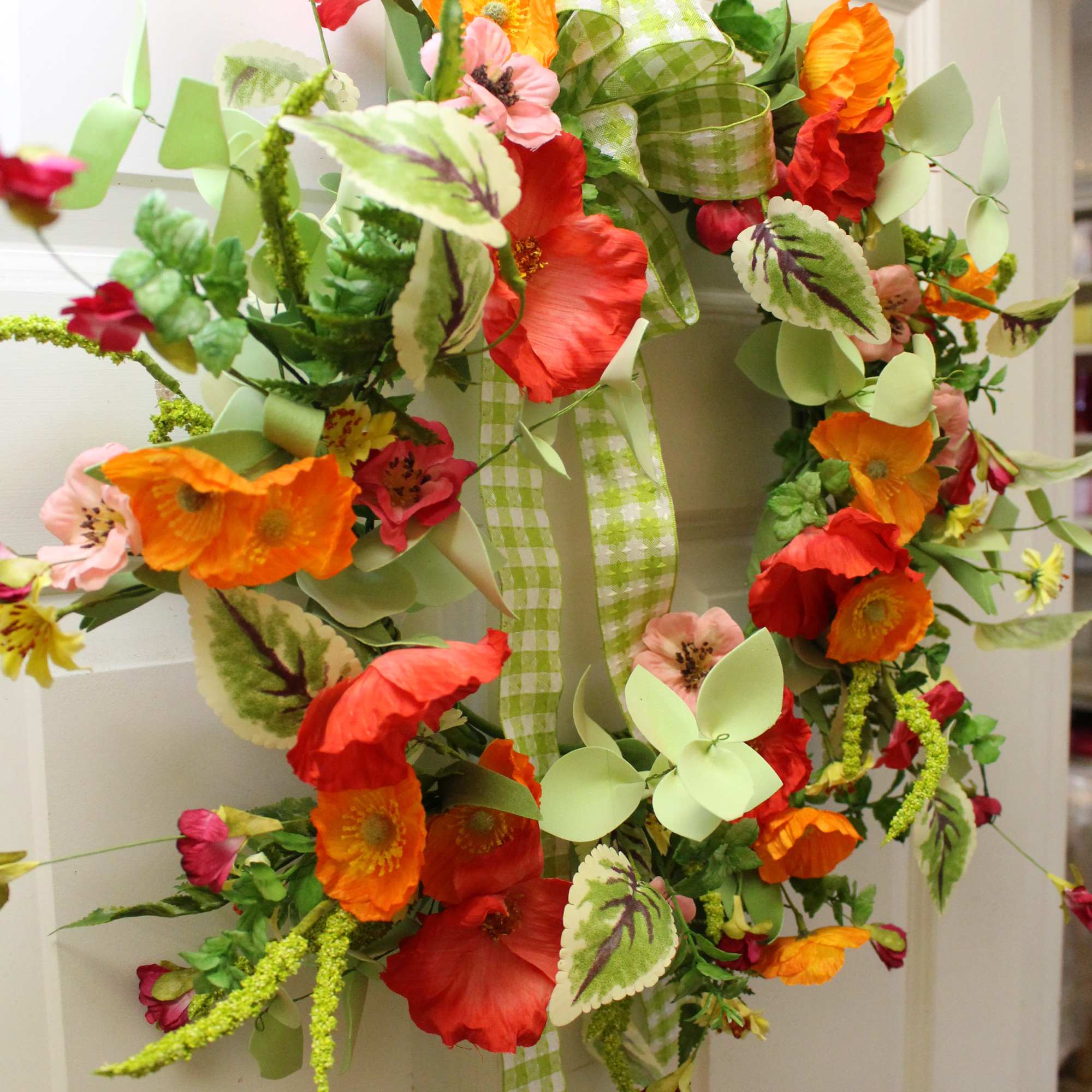 a wreath for your front door.  Perfect for the summer, bright