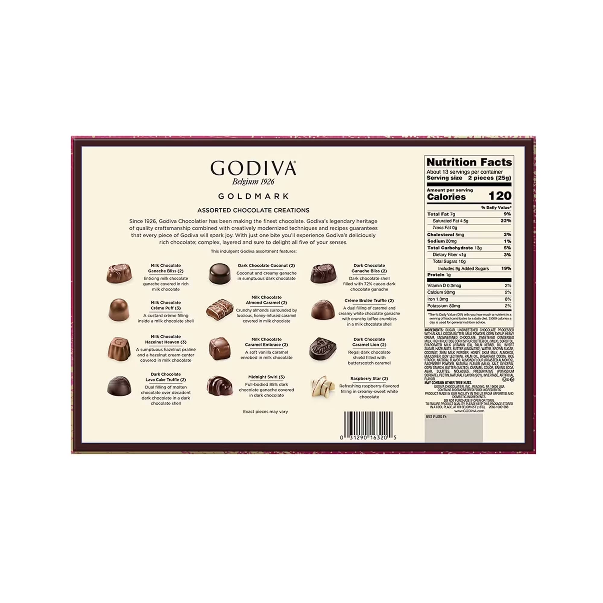 Celebrate love with the GODIVA Goldmark Gift Box&mdash;a 27-piece assortment of milk