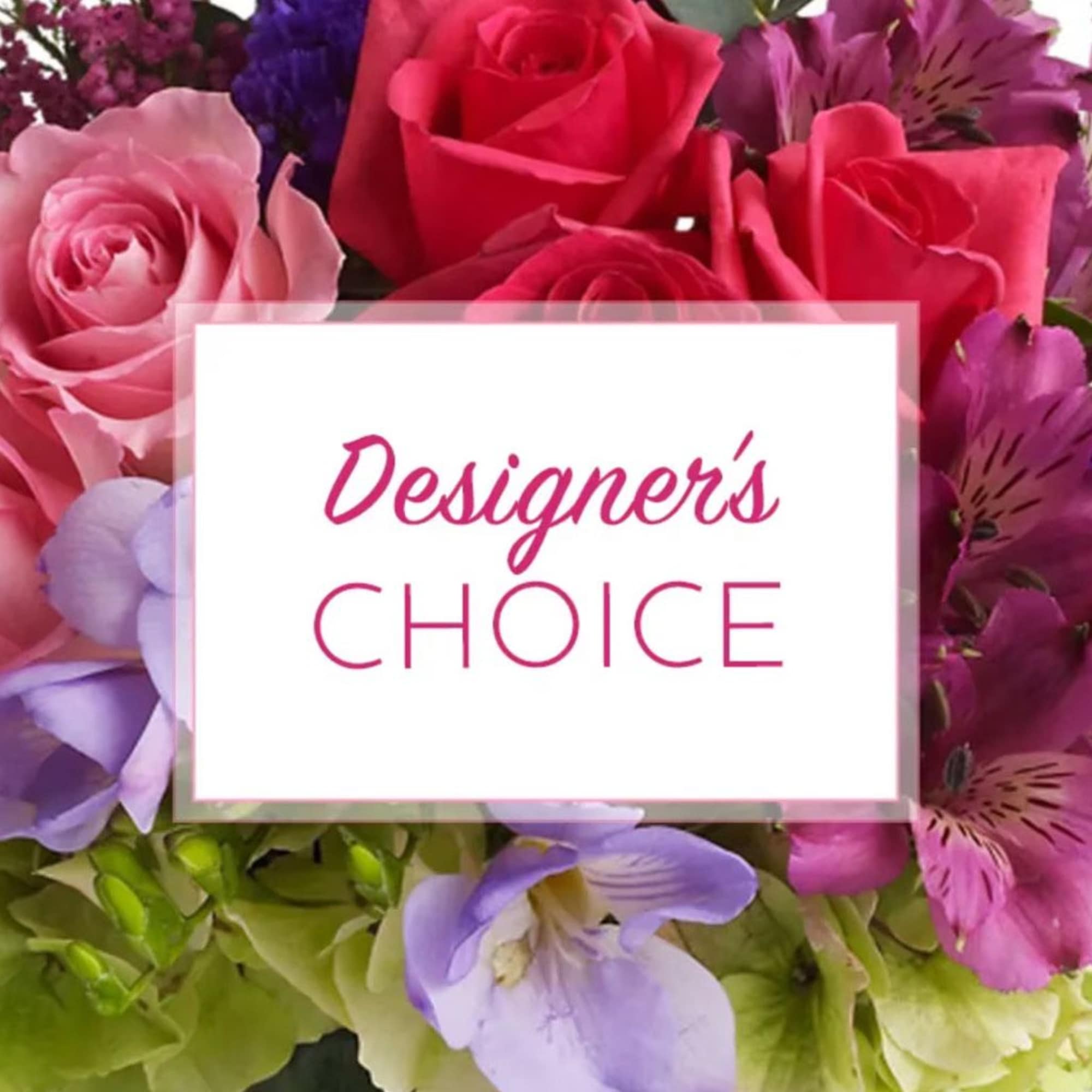 BEAUTIFUL VASE ARRANGEMENT FILLED WITH A SEASONAL MIX. CHOICE BETWEEN BRIGHT AND