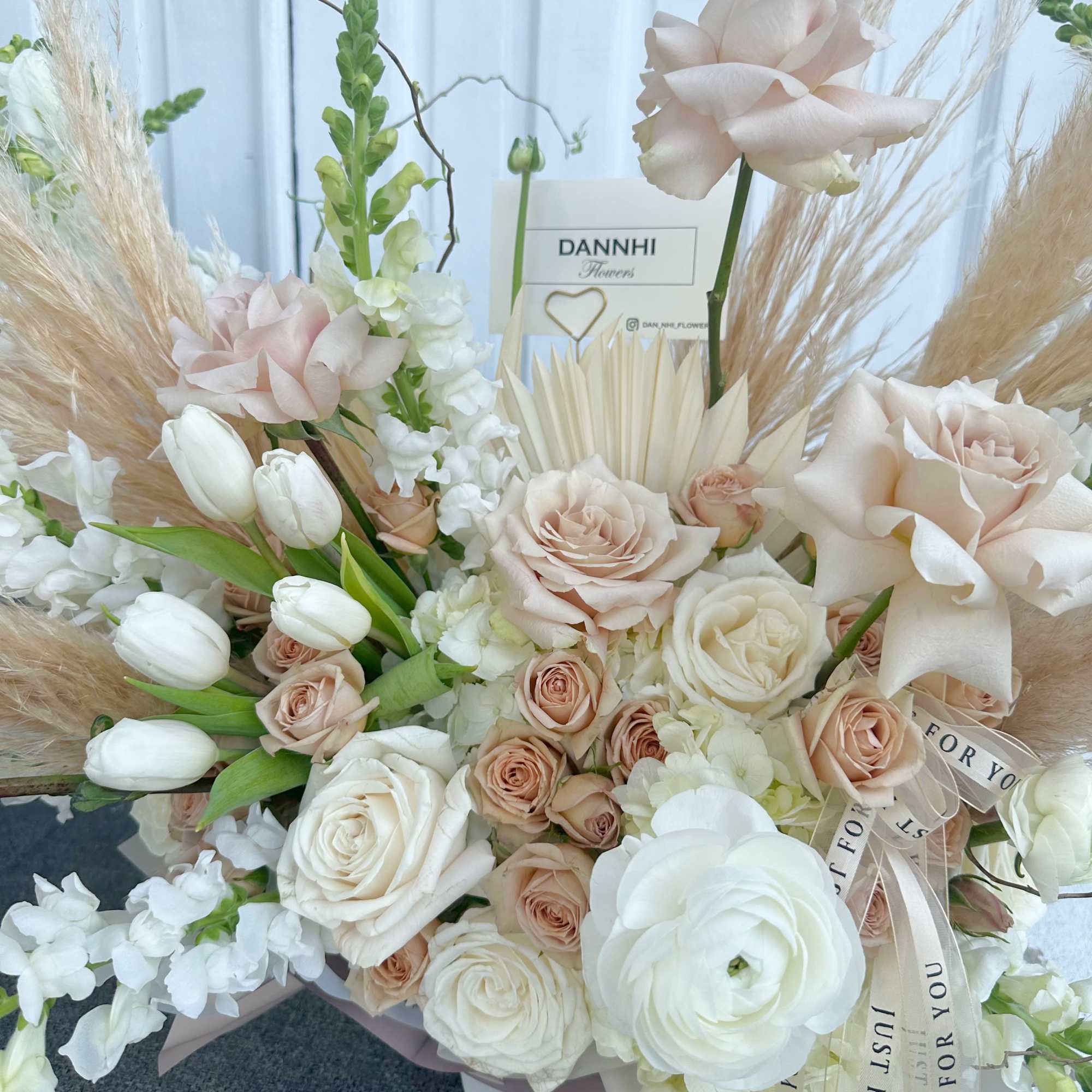 Boho style real and died flowers. Photo is 