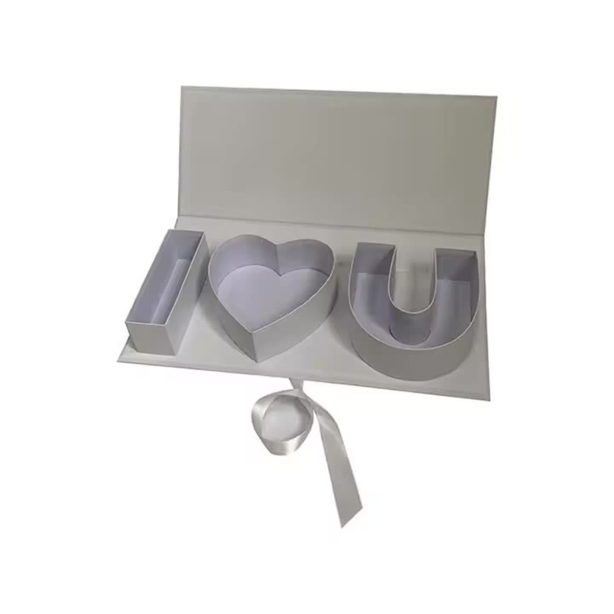 Beautiful white I love you box, chocolates or custom text optional 