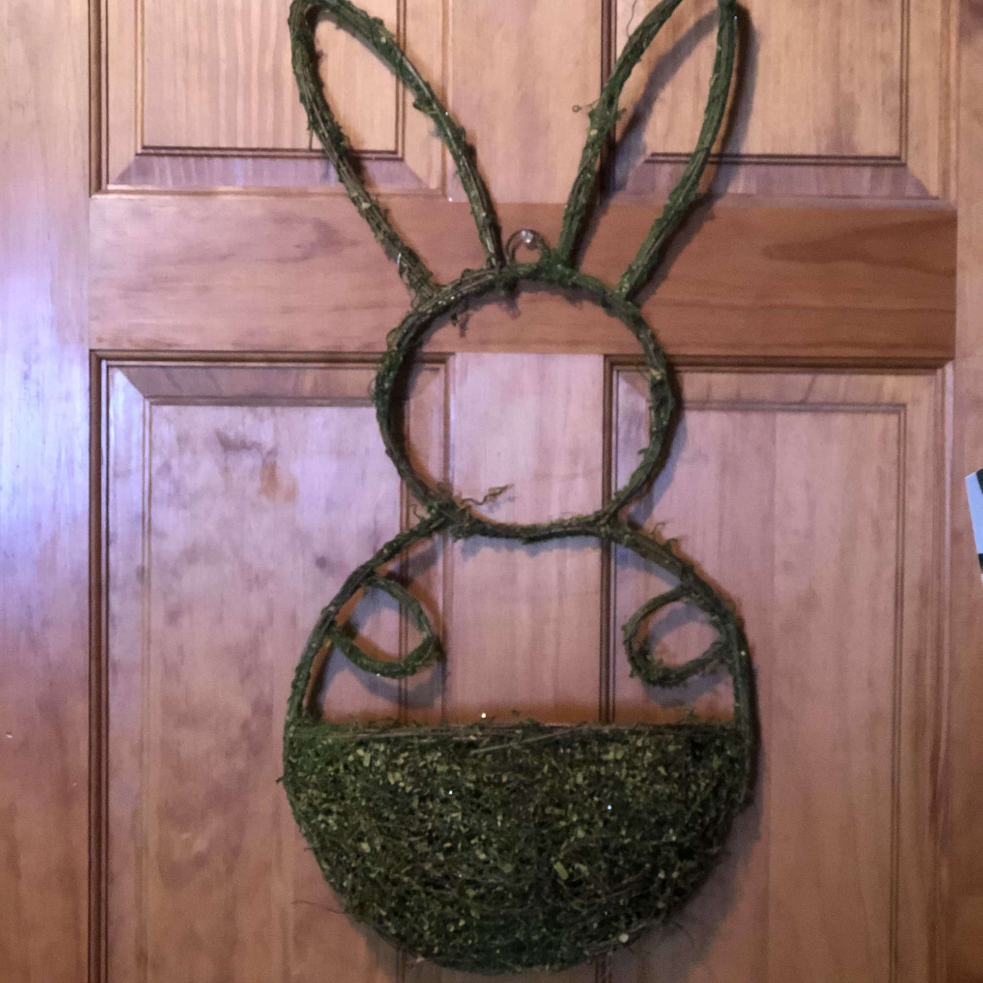 NEW: Bunny wall hanging is 24" from tip of his ears to