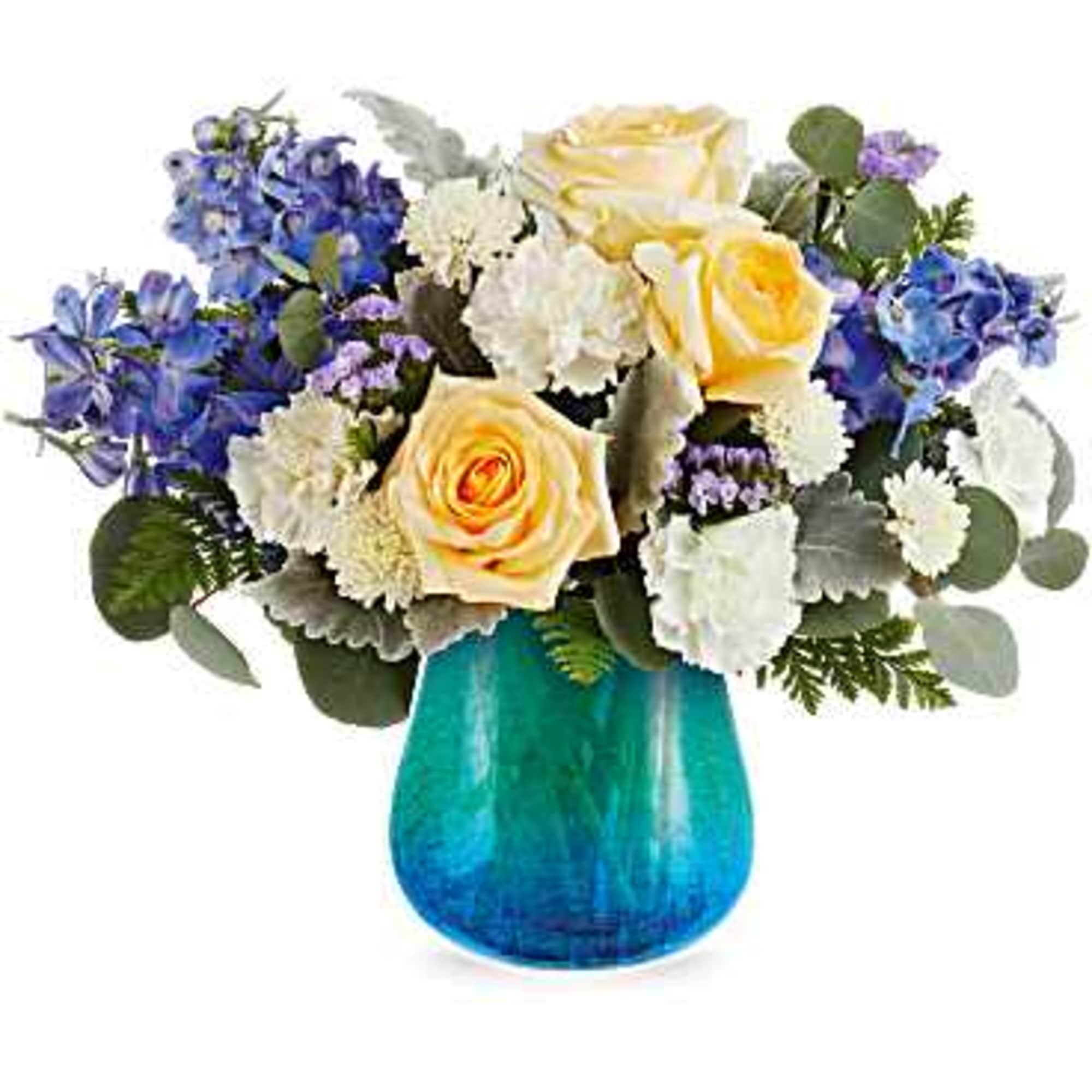 As bright and refreshing as a seaside breeze, the Golden Coast Bouquet