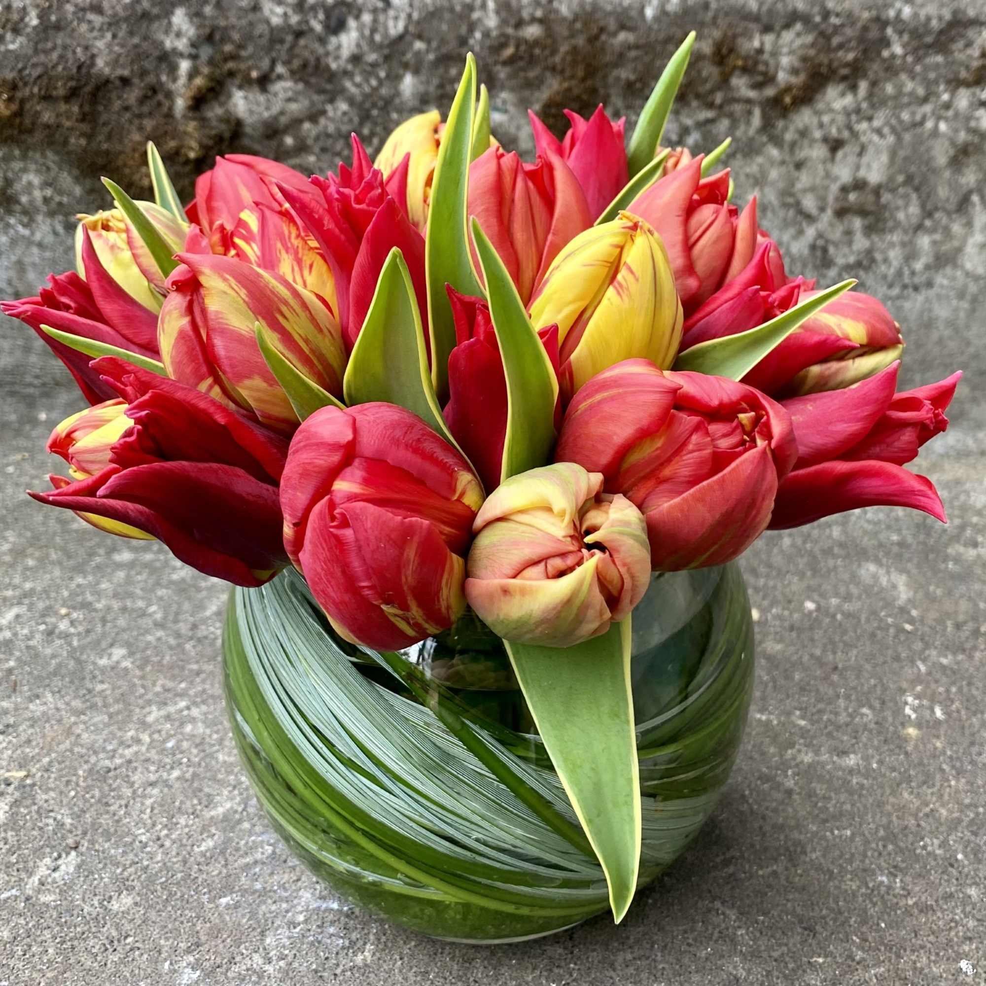 Our Tulip Bowl is a refined celebration of spring, designed to highlight