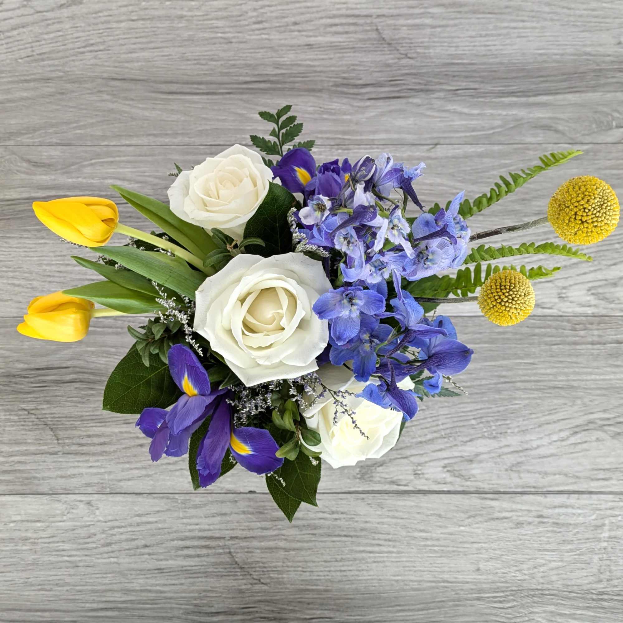 Spring Dreamin&rsquo; is A Ladybug Floral exclusive bouquet. This bouquet features Delphinium