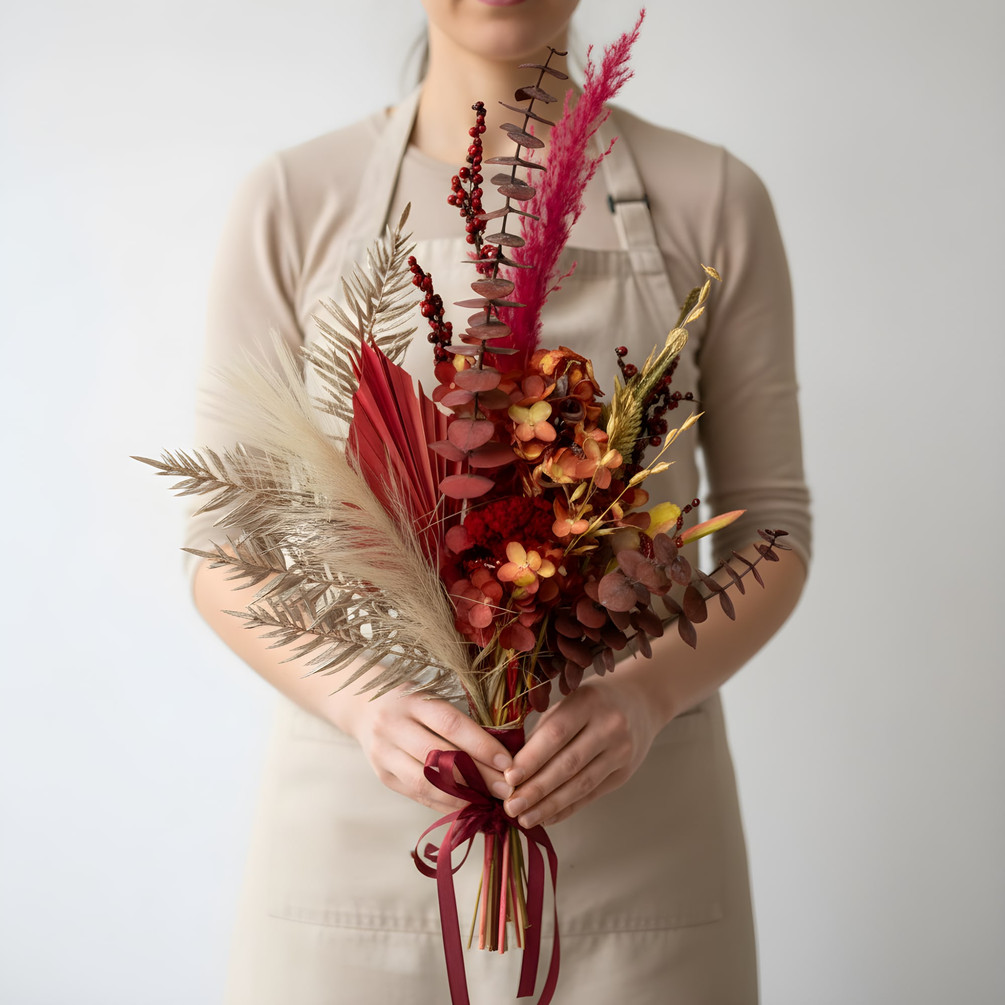 Everlasting Love is a handcrafted hand-tied bouquet designed to make a lasting