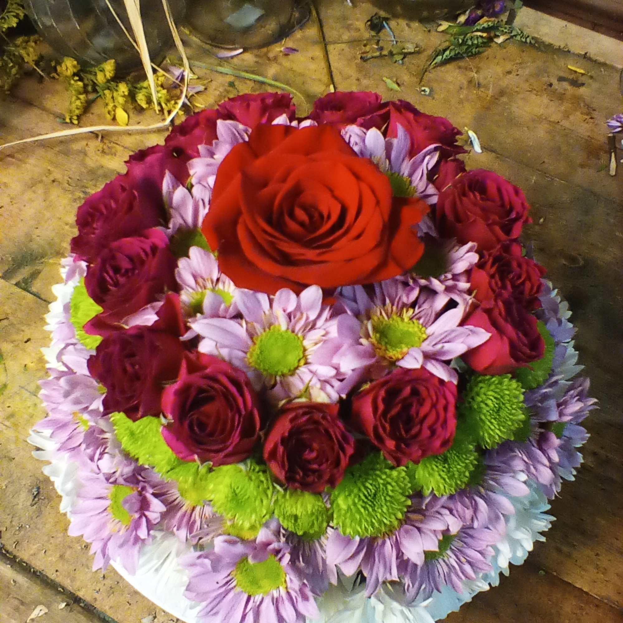 trending design "Happy Birthday" floral cake made look like a cake, but