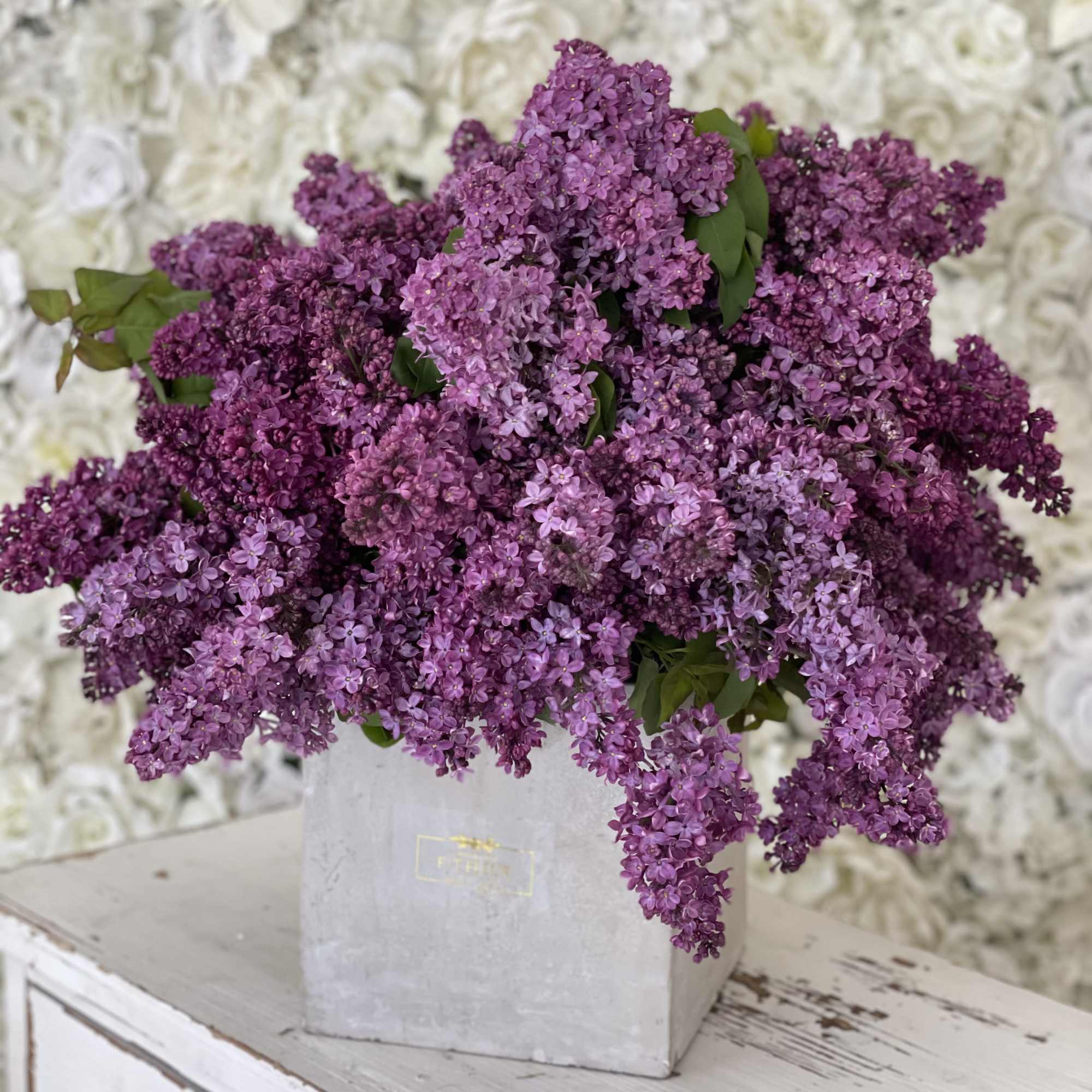 4 1/2 dozen purple lilac arrangement