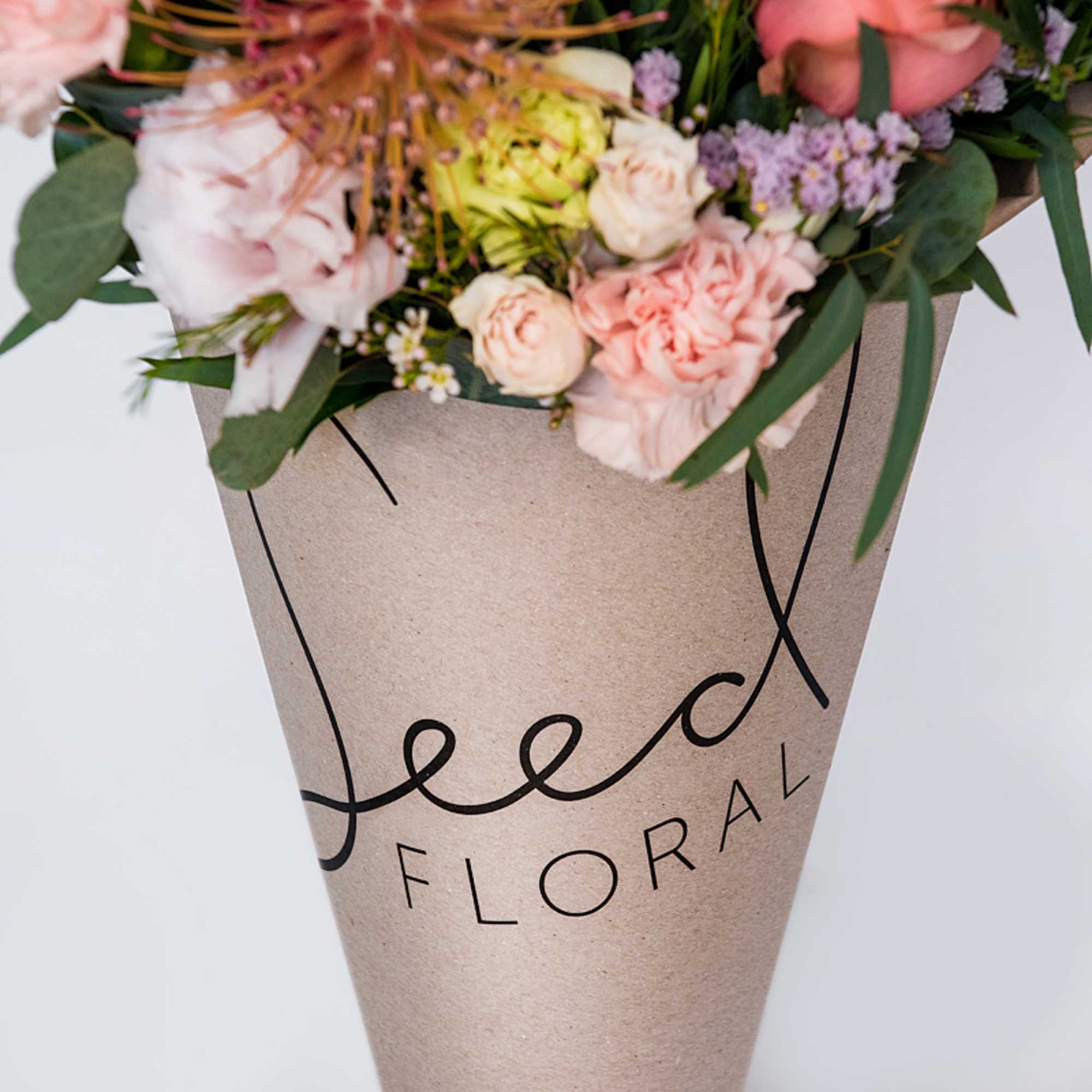 Enjoy a beautiful bouquet with the freshest flowers of the day created