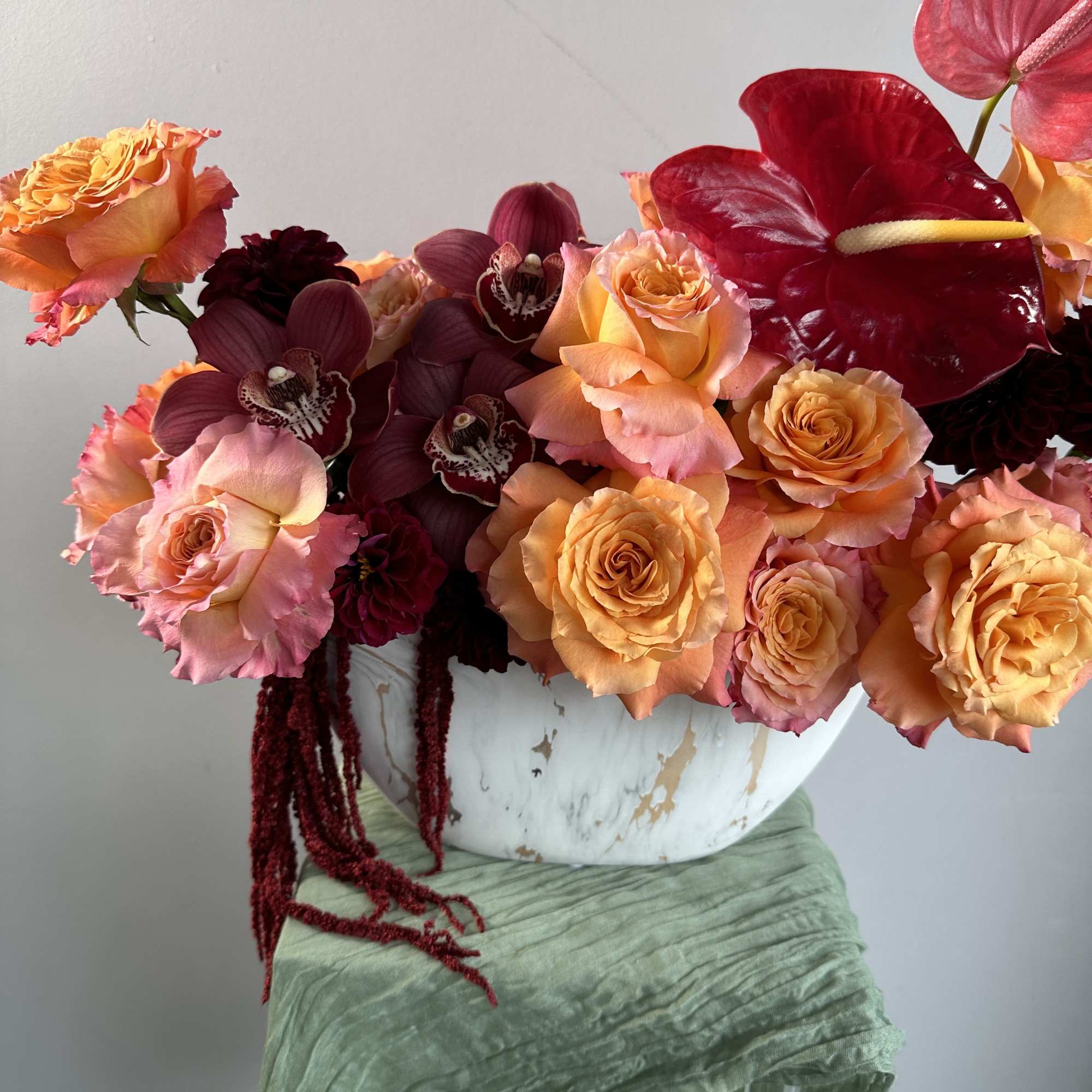 Seasonal or unavailable flowers can be replaced with a similar one. 
The