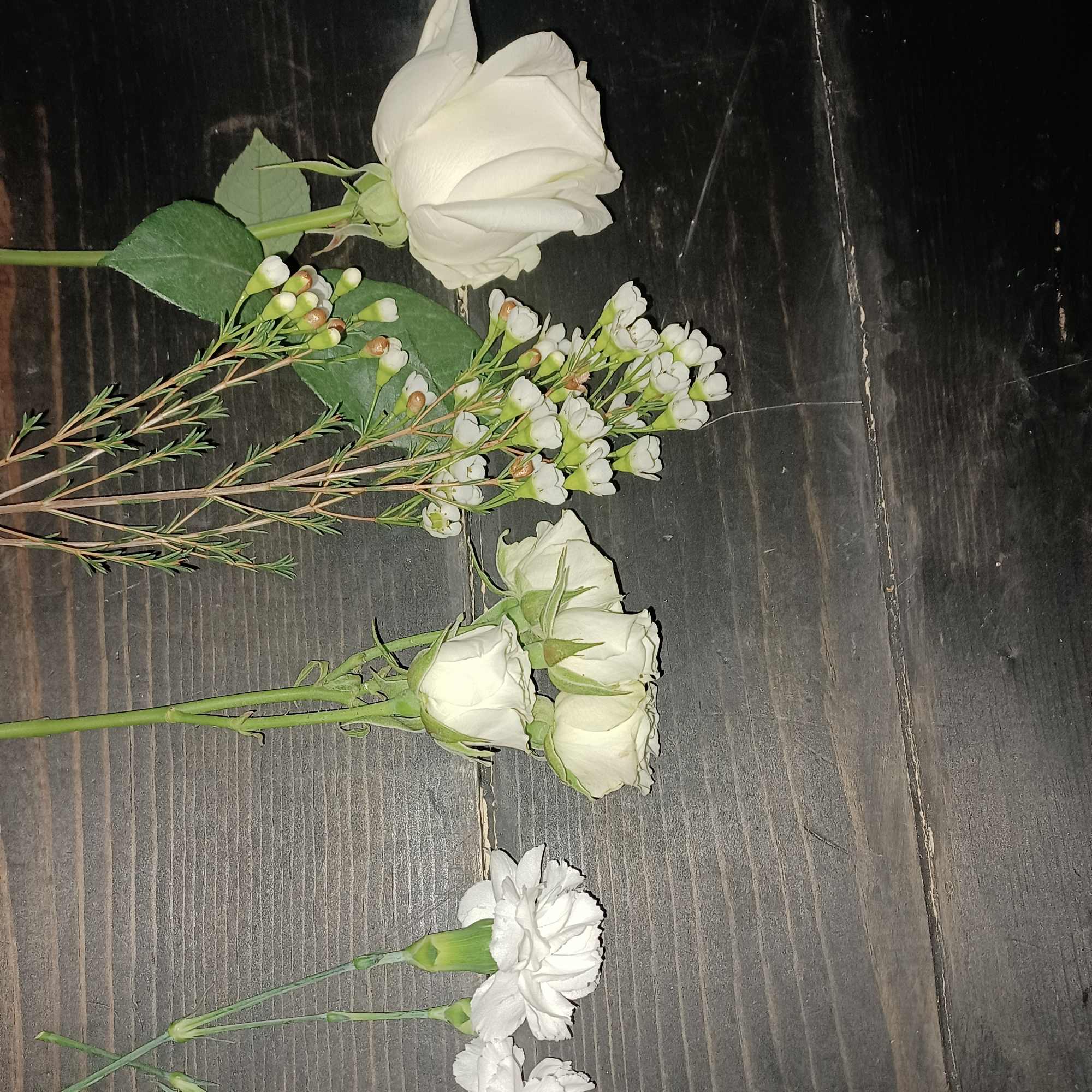 A white Rose Soiree hat box filled to the brim with beautifull